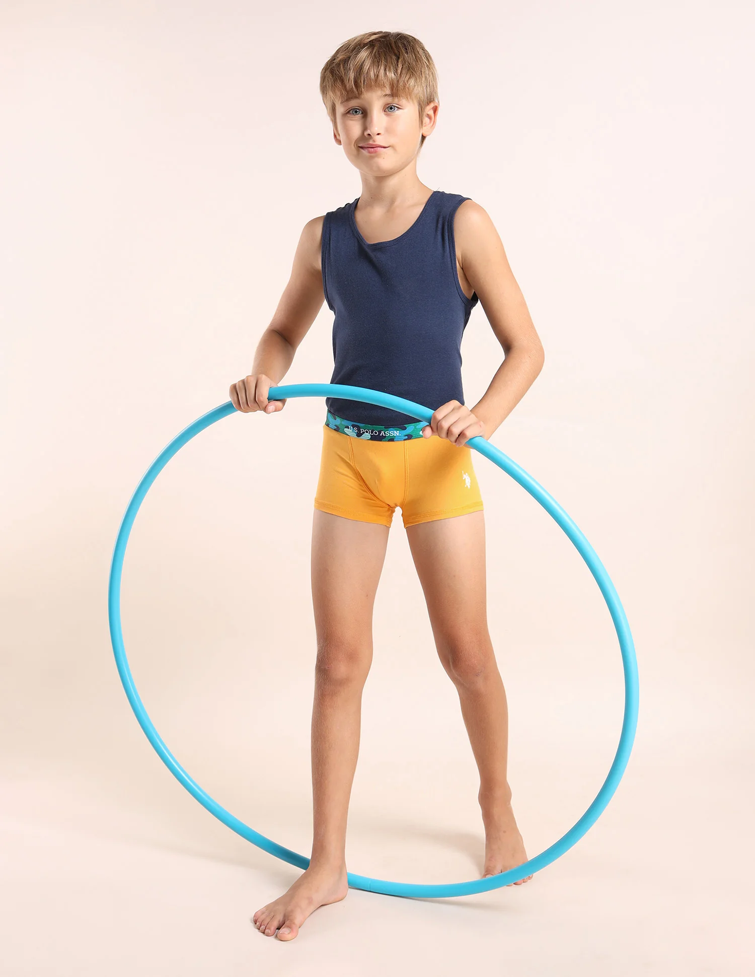 Boys Mid Rise Cotton Spandex Trunks - Pack Of 5 - Image 5