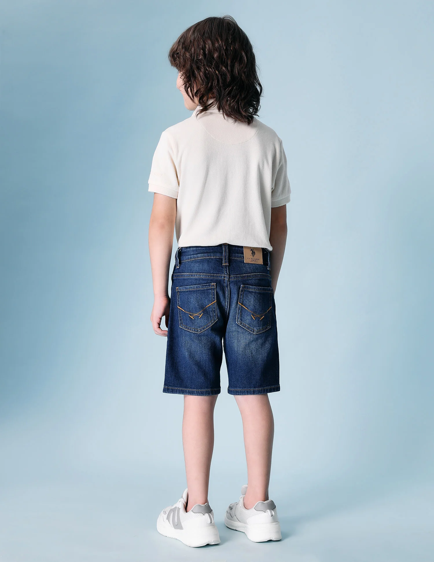 Boys Mid Rise Denim Shorts - Image 4