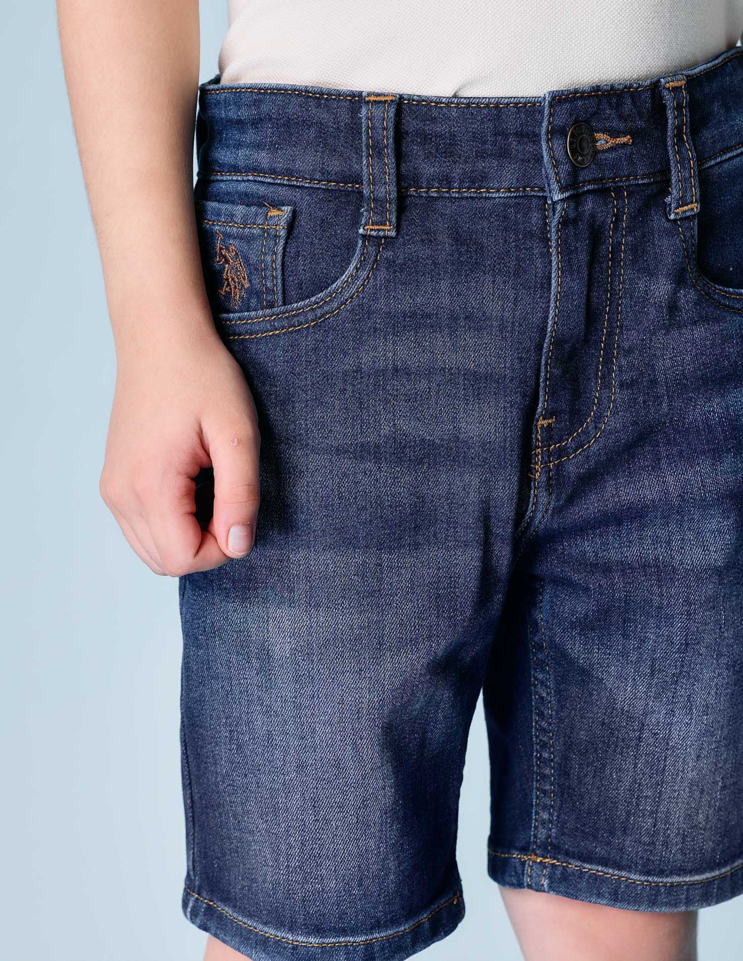 Boys Mid Rise Denim Shorts - Image 6