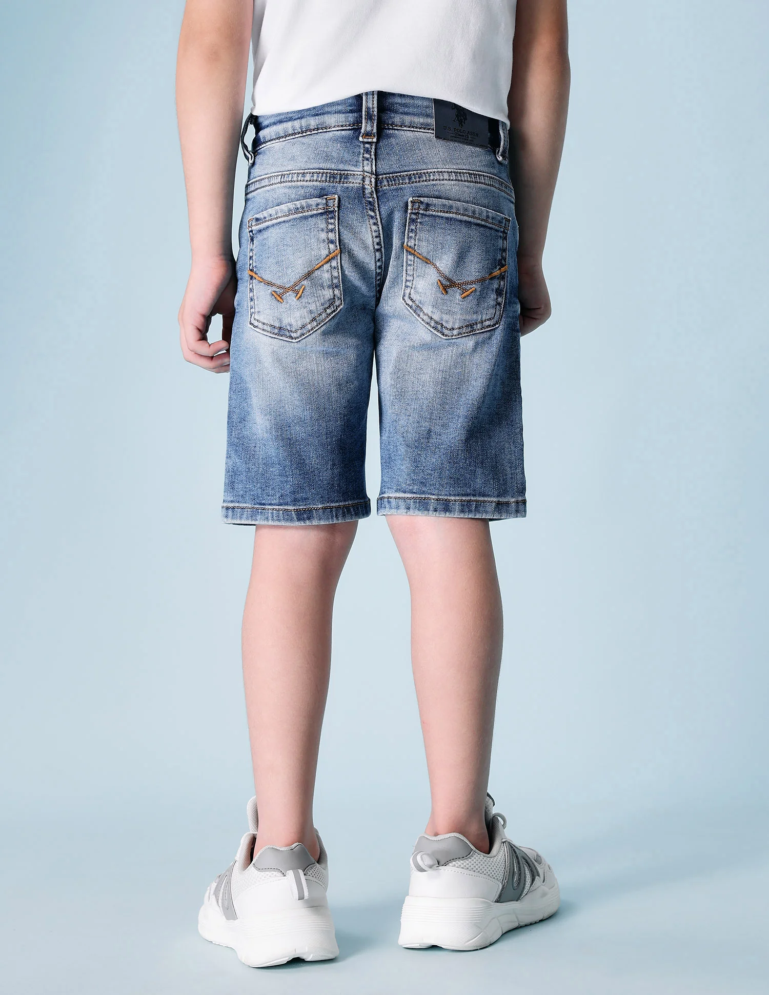Boys Mid Rise Denim Shorts - Image 4