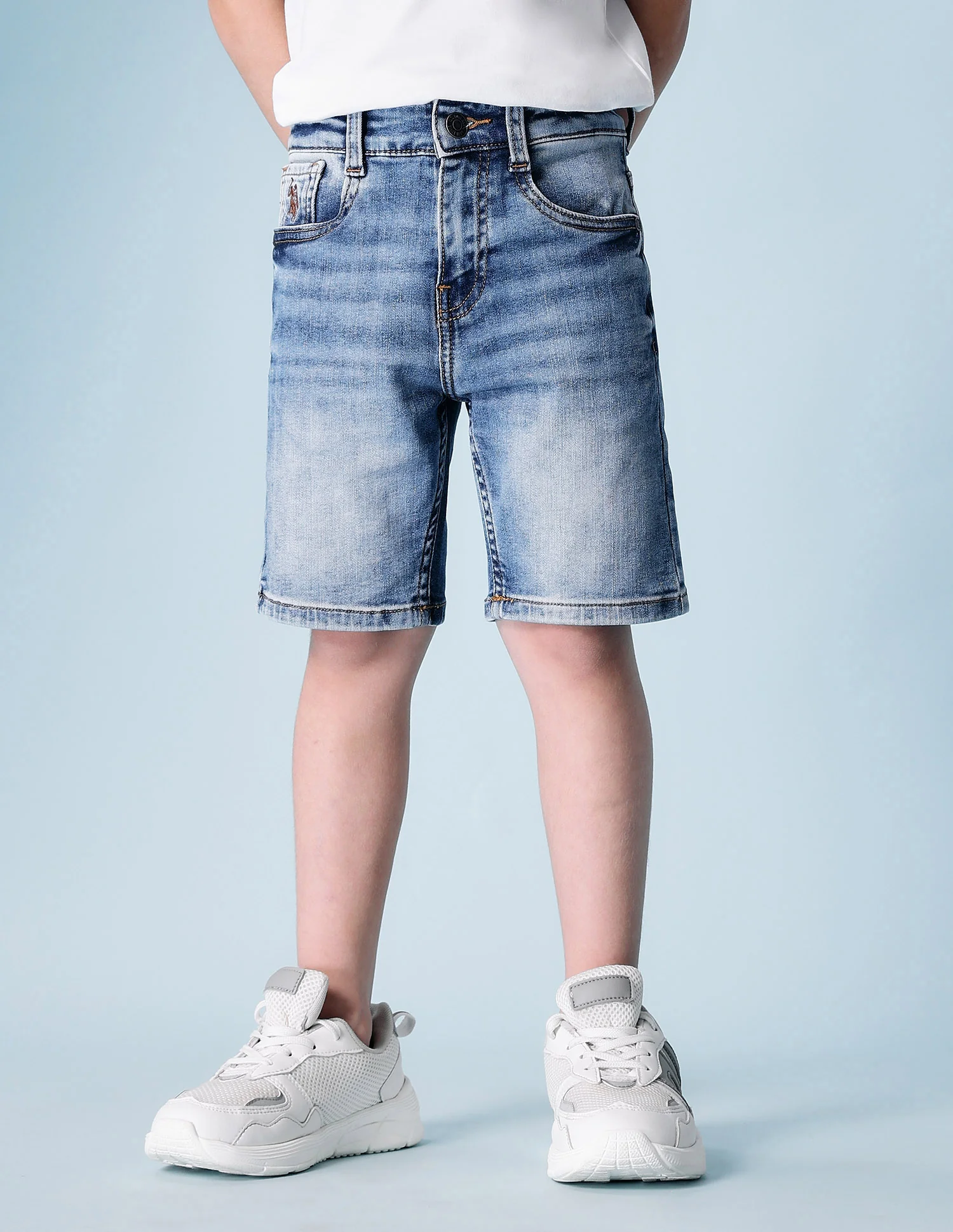 Boys Mid Rise Denim Shorts - Image 5