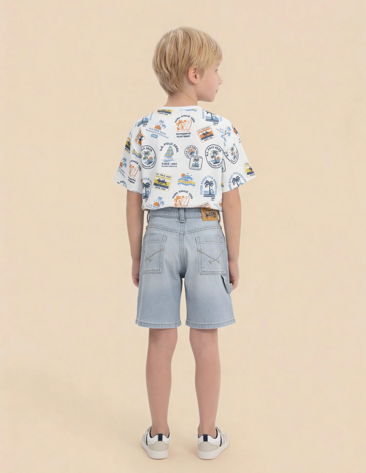 Boys Mid Rise Denim Shorts - Image 4
