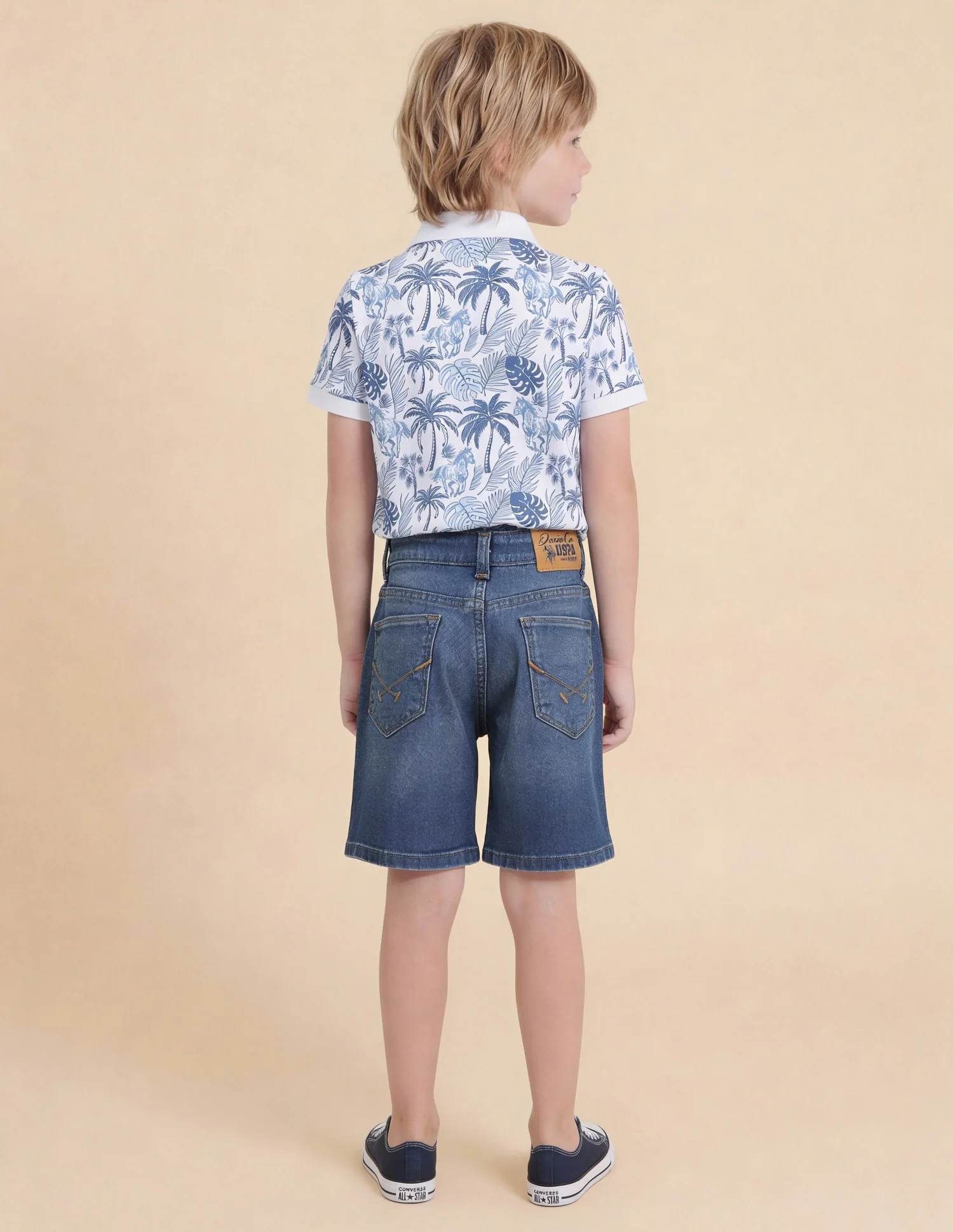 Boys Mid Rise Denim Shorts - Image 4