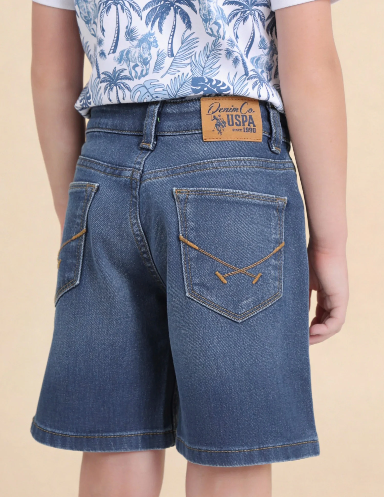 Boys Mid Rise Denim Shorts - Image 5