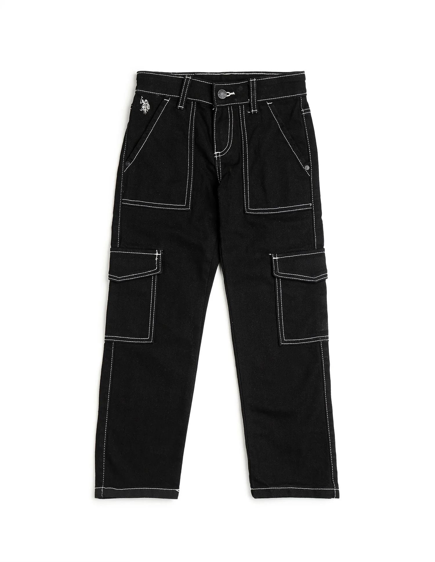 Boys Mid Rise Regular Fit Cargo Jeans - Image 8