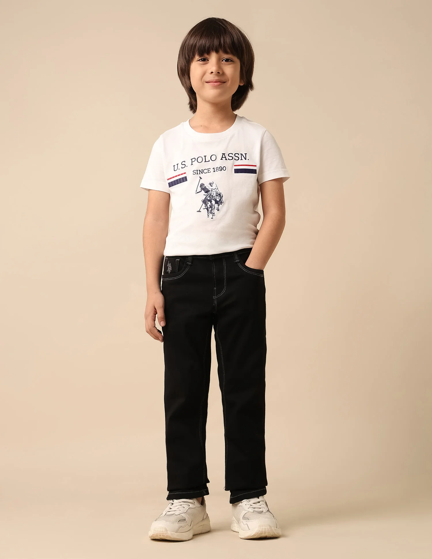 Boys Mid Rise Relaxed Fit Jeans - Image 3