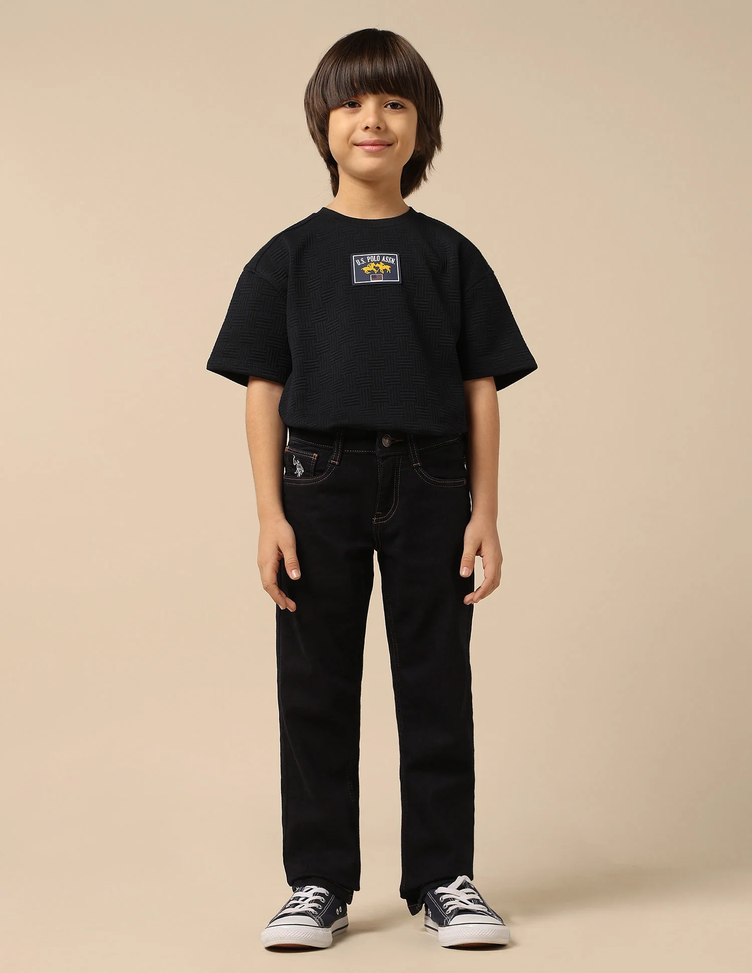 Boys Mid Rise Relaxed Fit Jeans - Image 3