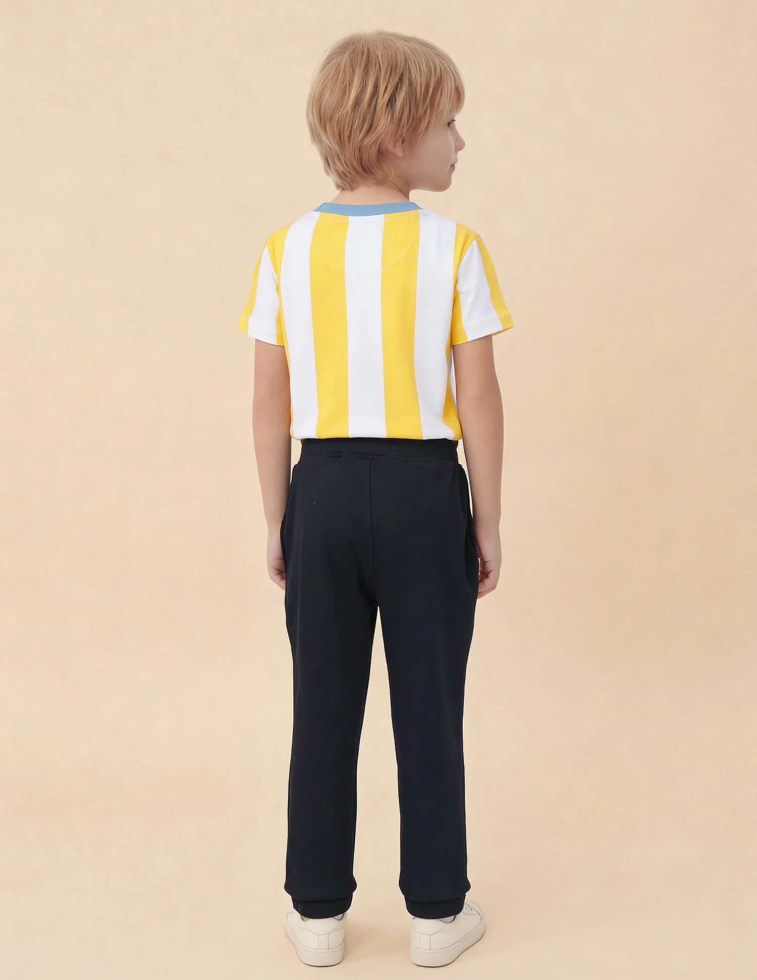 Boys Mid Rise Solid Joggers - Image 4