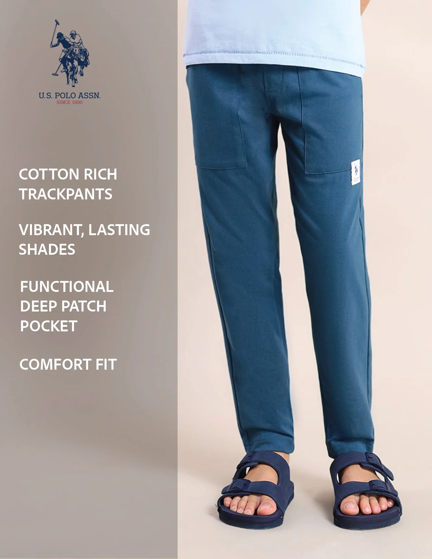 Boys Mid-Rise Solid Track Pants - Image 8