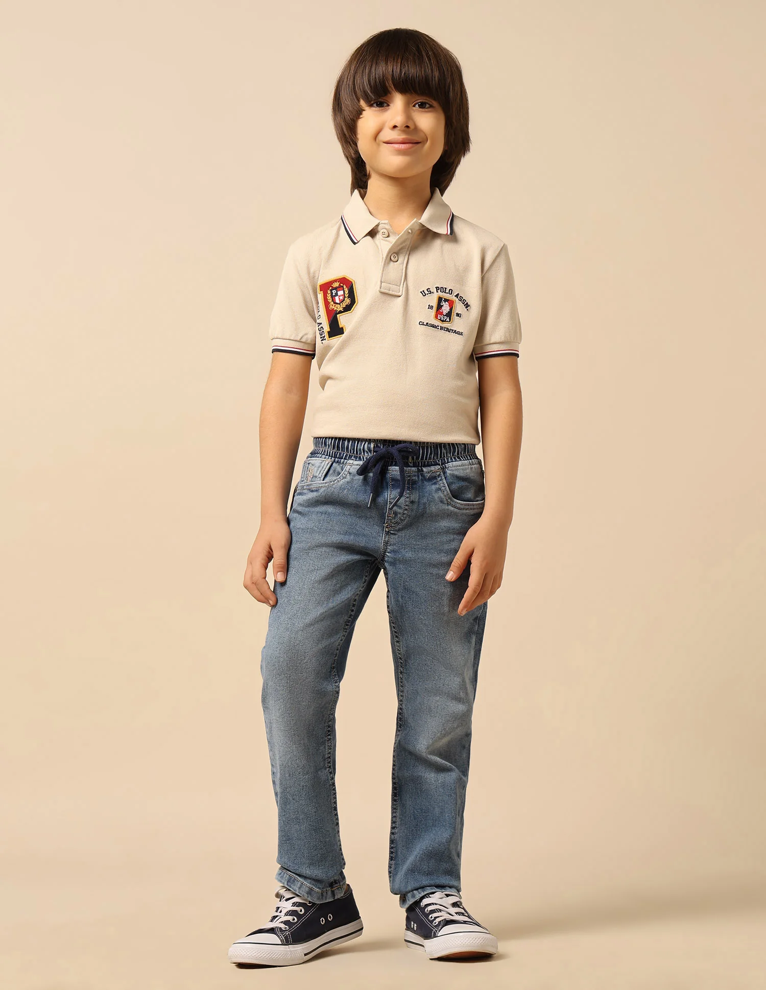 Boys Numeric Brand Embroidered Regular Fit Polo Shirt - Image 3