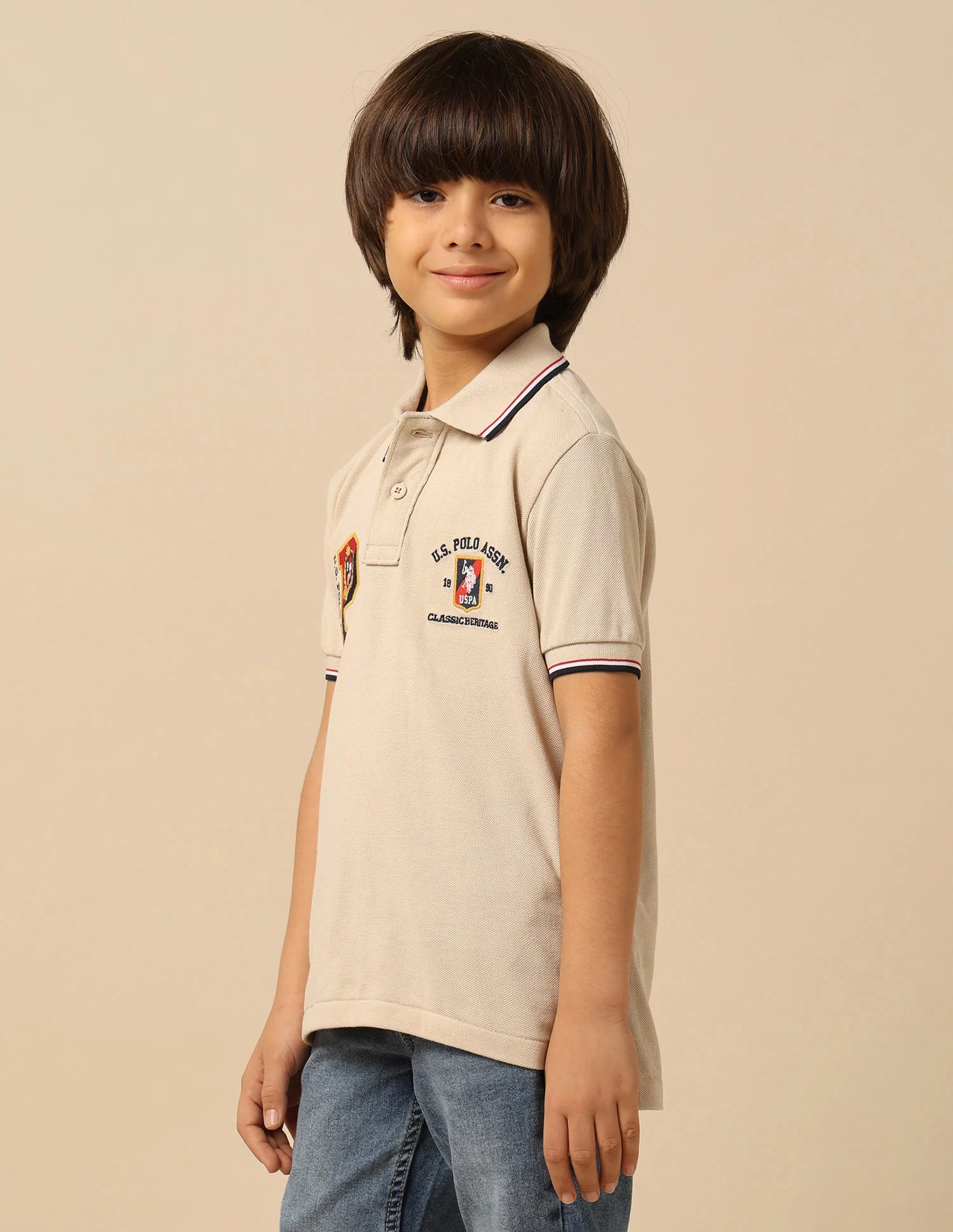 Boys Numeric Brand Embroidered Regular Fit Polo Shirt - Image 4
