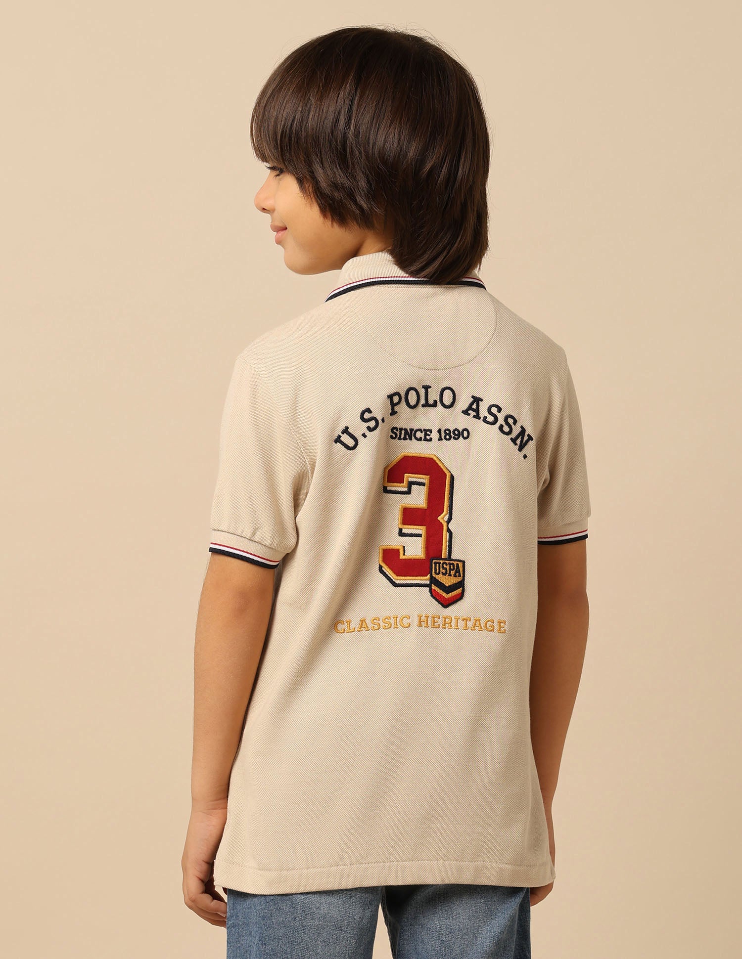 Boys Numeric Brand Embroidered Regular Fit Polo Shirt - Image 5