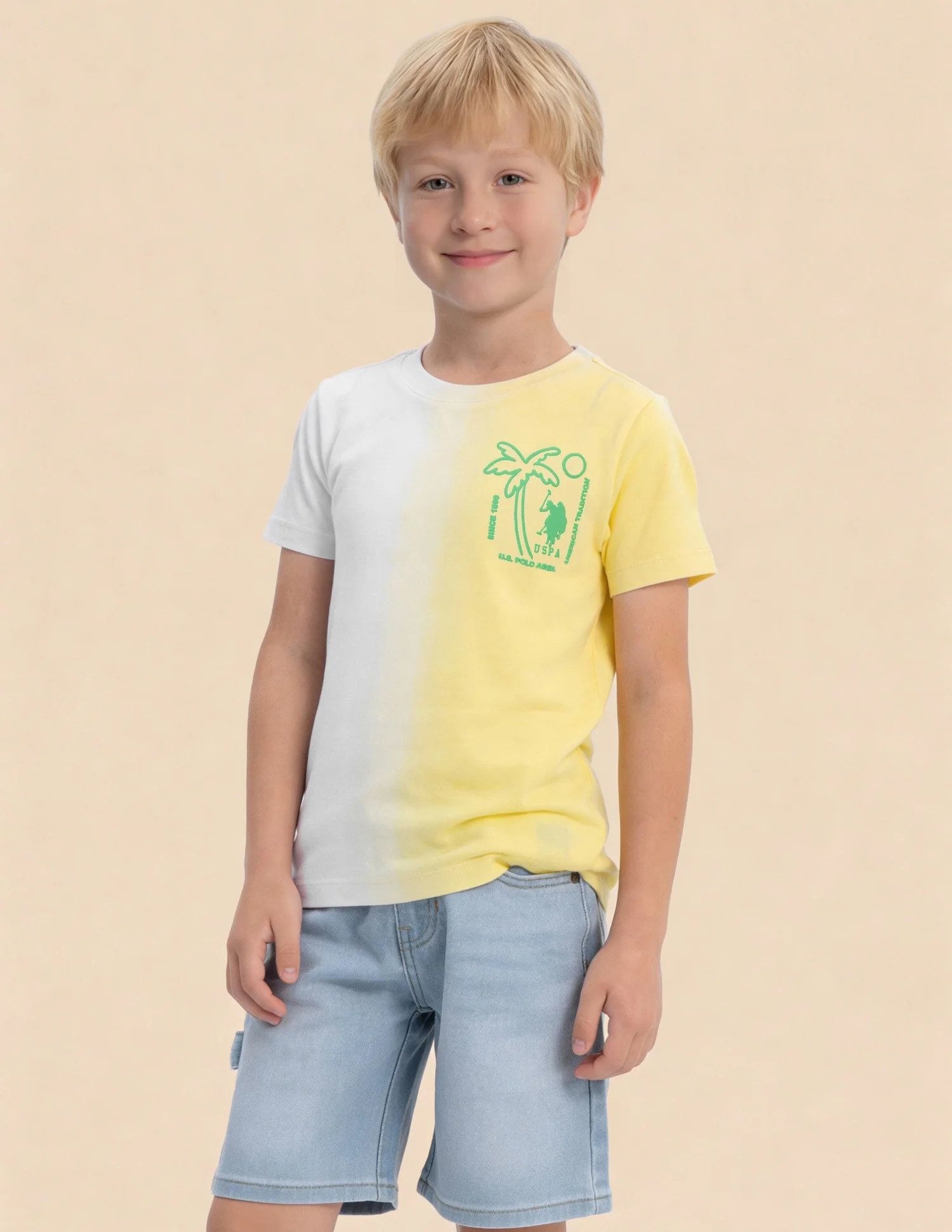 Boys Ombre Graphic Printed Regular Fit T-Shirt - Image 4