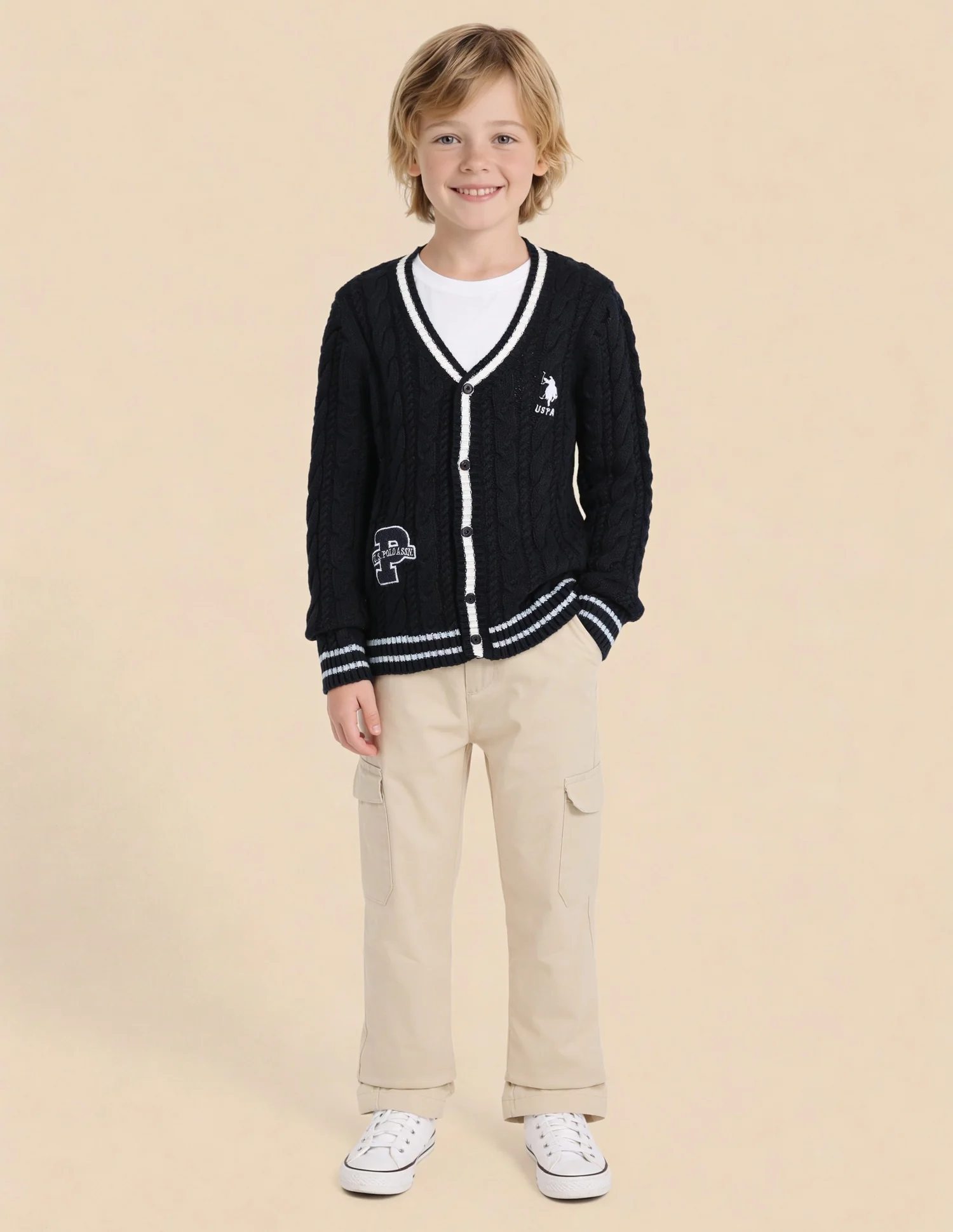 Boys Patterned Knit Regular Fit Sweater - Image 3