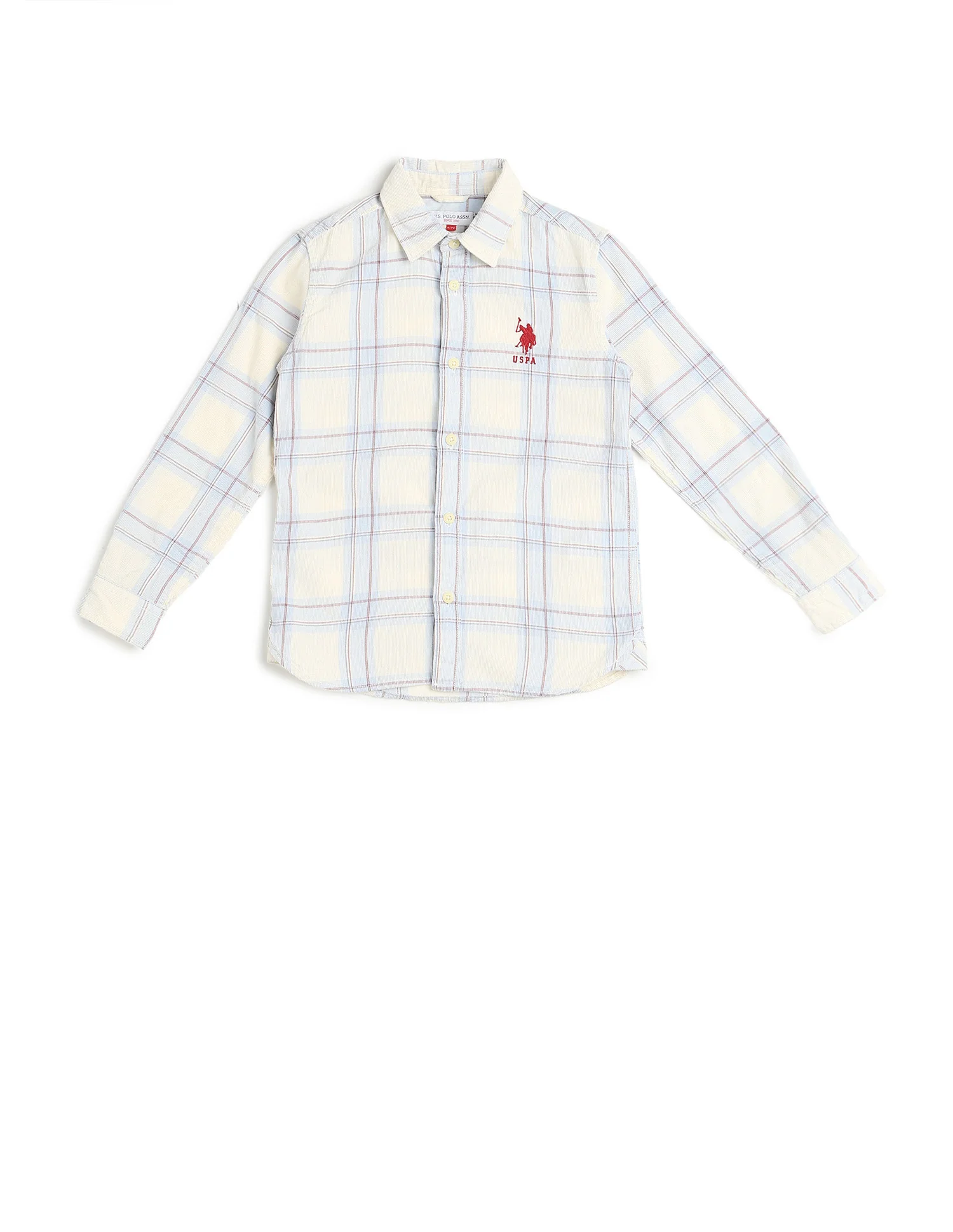 Boys Plaid Checked Corduroy Shirt - Image 7
