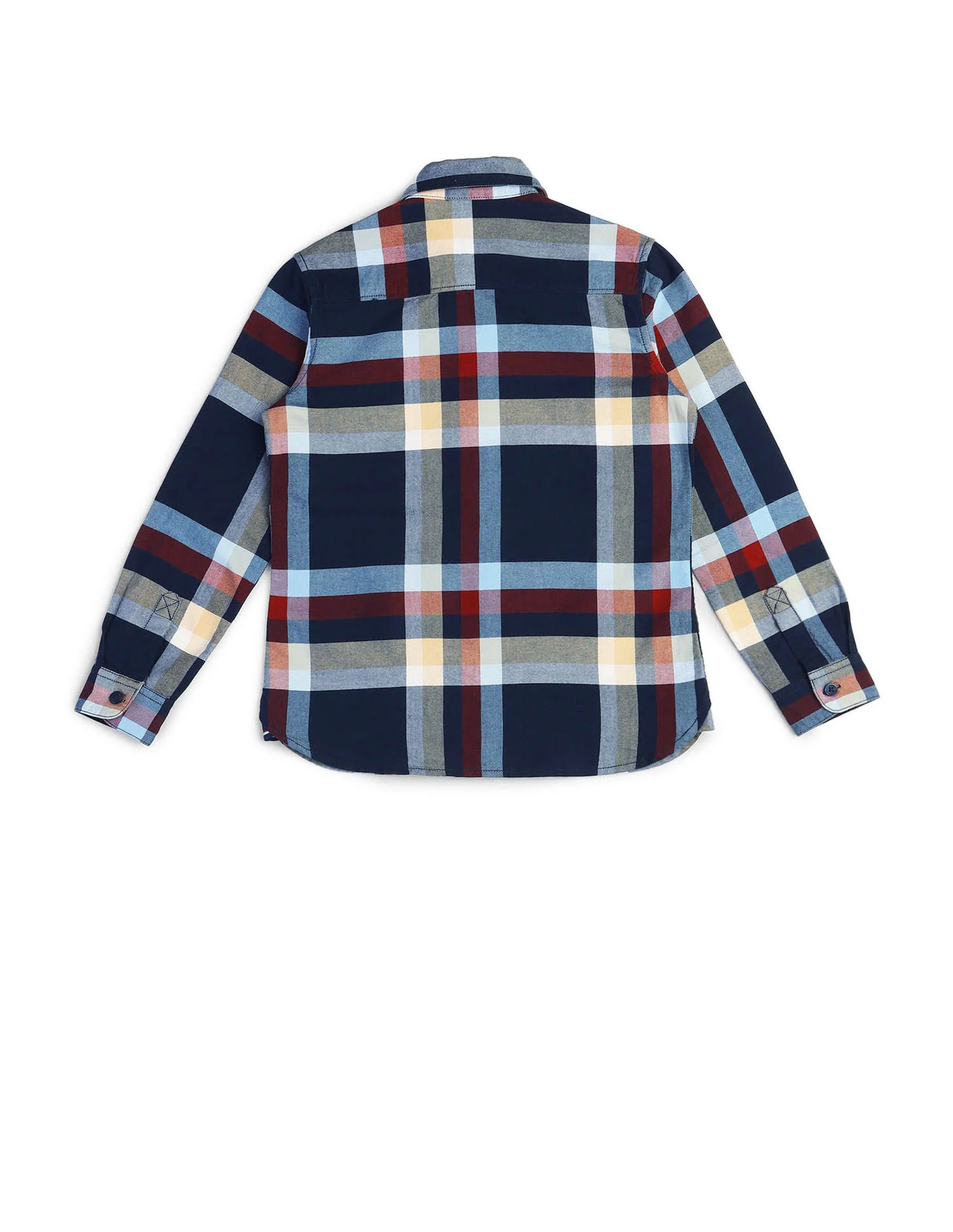 Boys Plaid Checked Regular Fit Shirt - Image 8