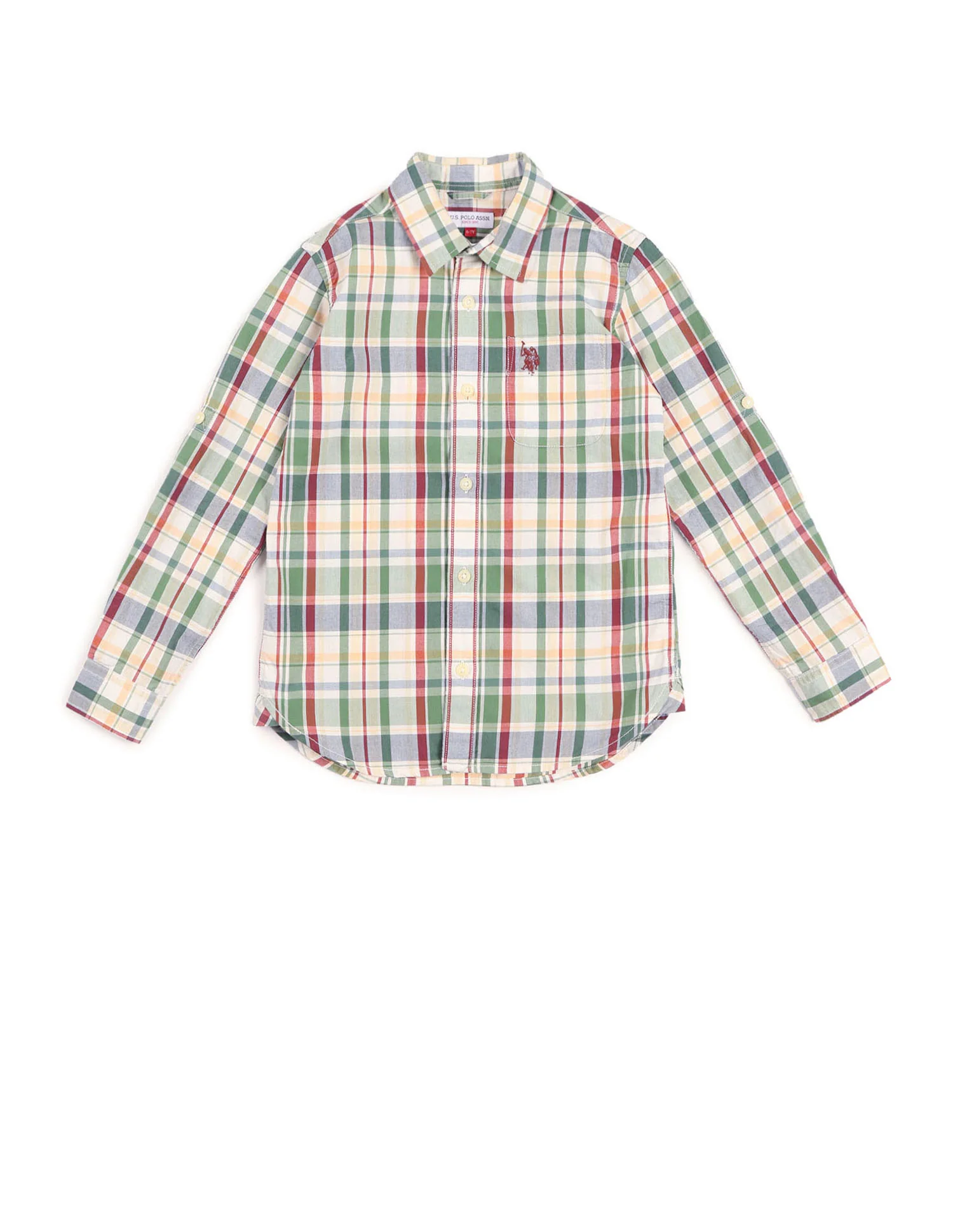 Boys Plaid Checked Regular Fit Shirt - Image 6