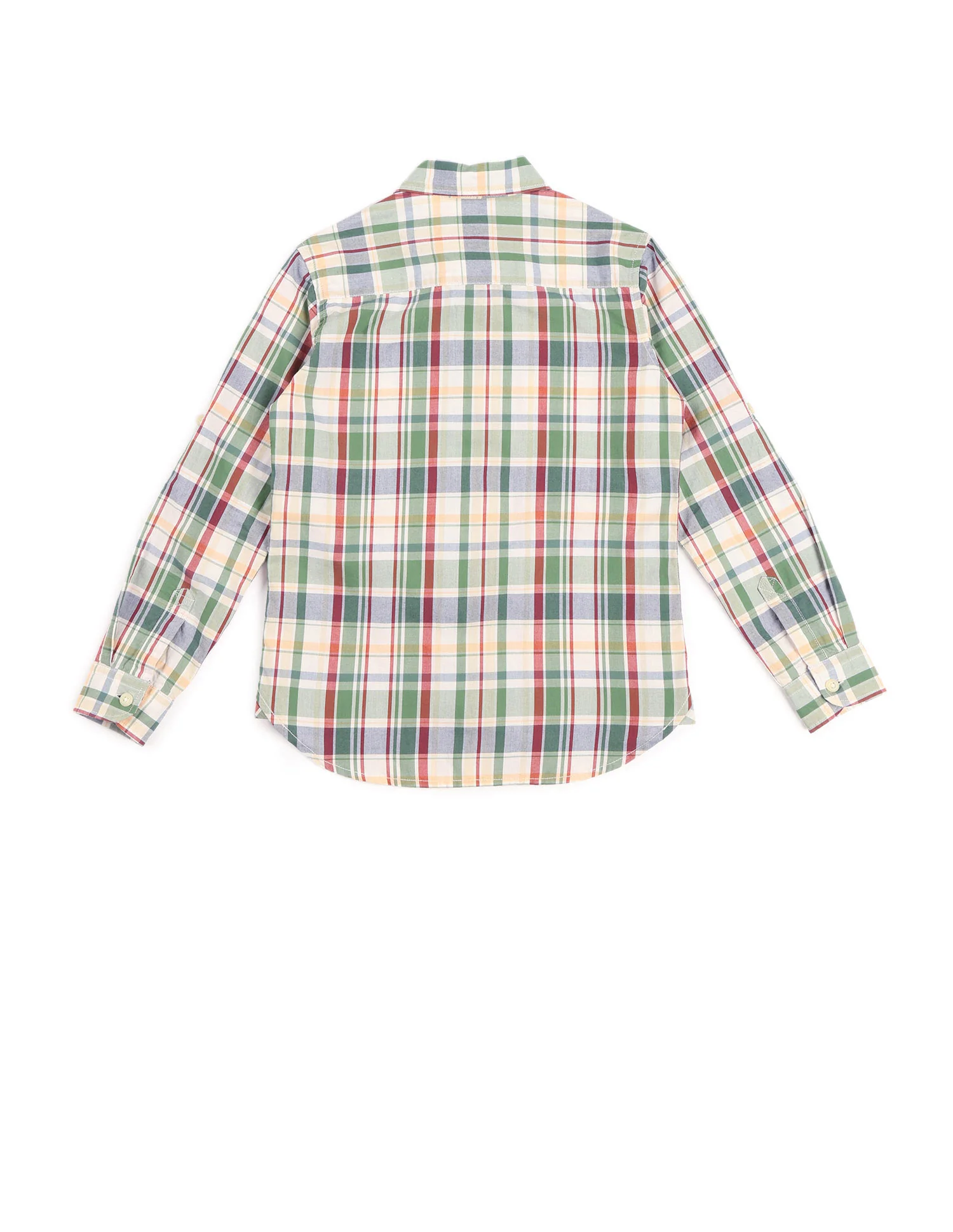 Boys Plaid Checked Regular Fit Shirt - Image 7
