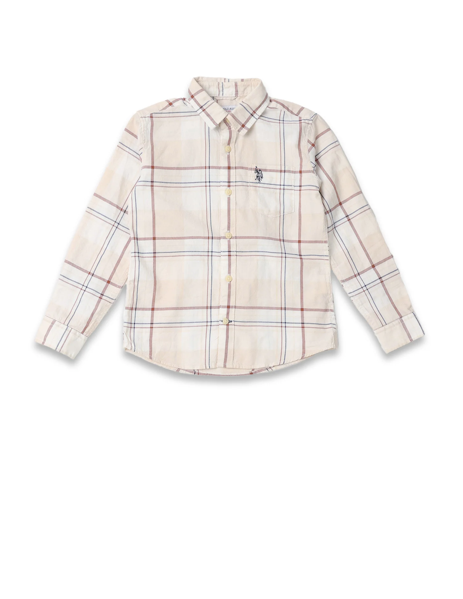 Boys Plaid Checked Regular Fit Shirt - Image 6