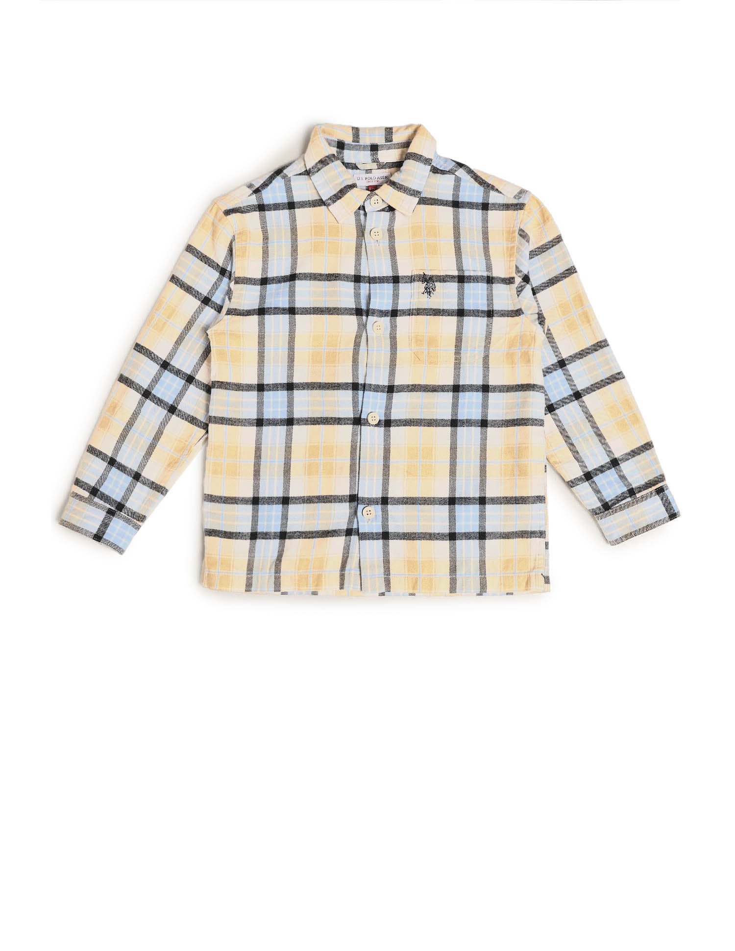 Boys Plaid Checked Twill Shirt - Image 7