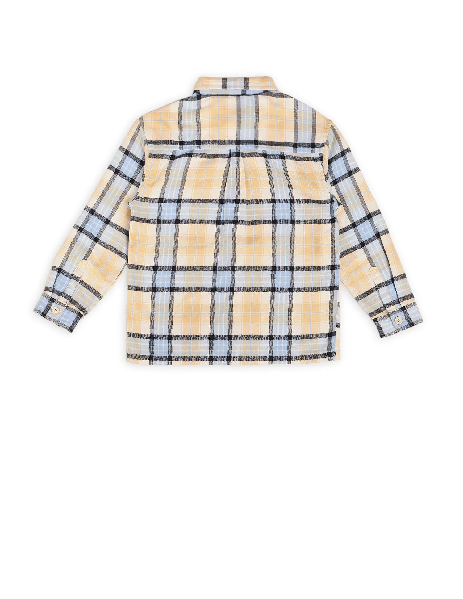 Boys Plaid Checked Twill Shirt - Image 8