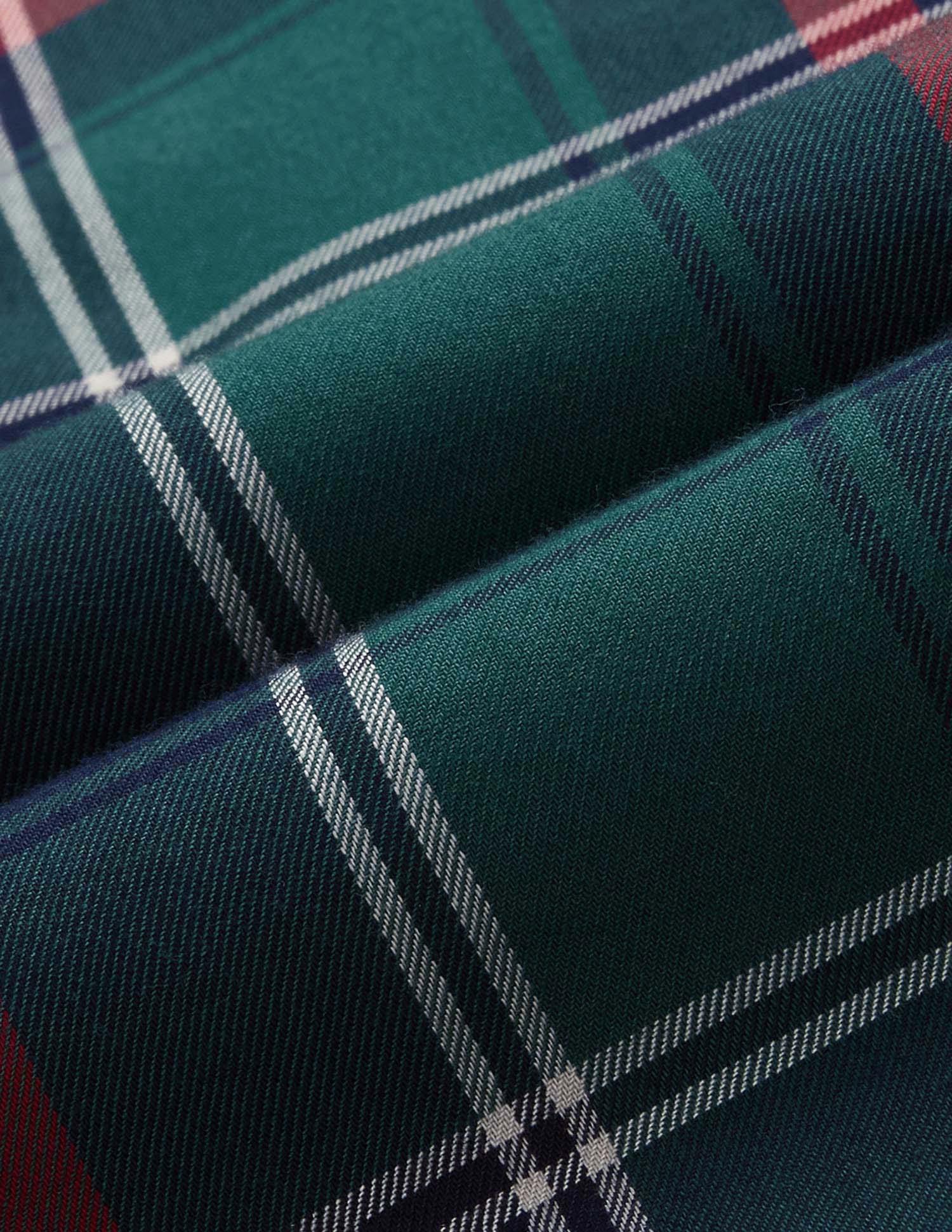Boys Plaid Checked Twill Shirt - Image 2