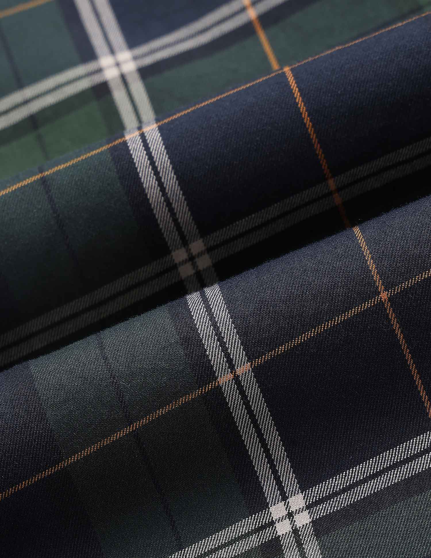 Boys Plaid Checked Twill Shirt - Image 2