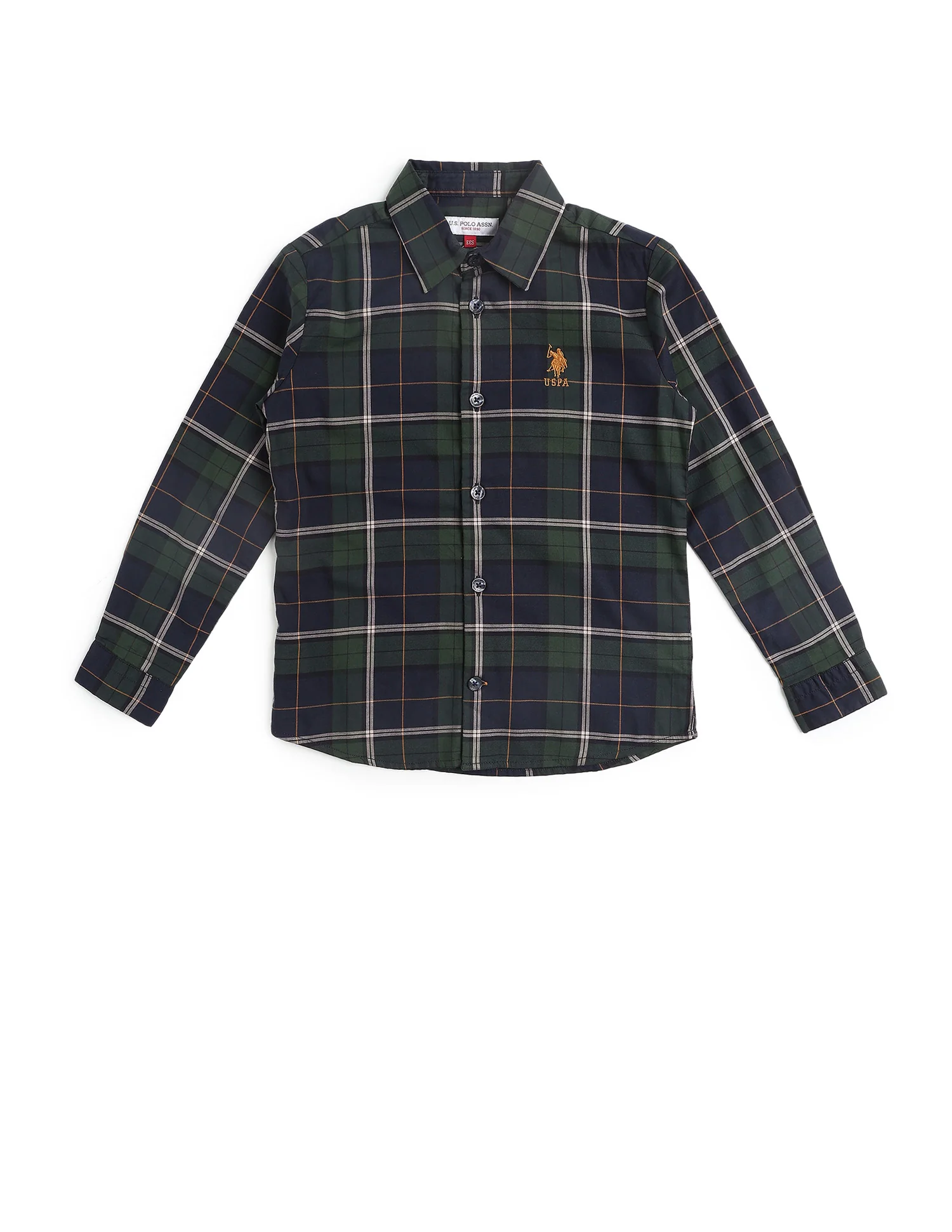Boys Plaid Checked Twill Shirt - Image 8
