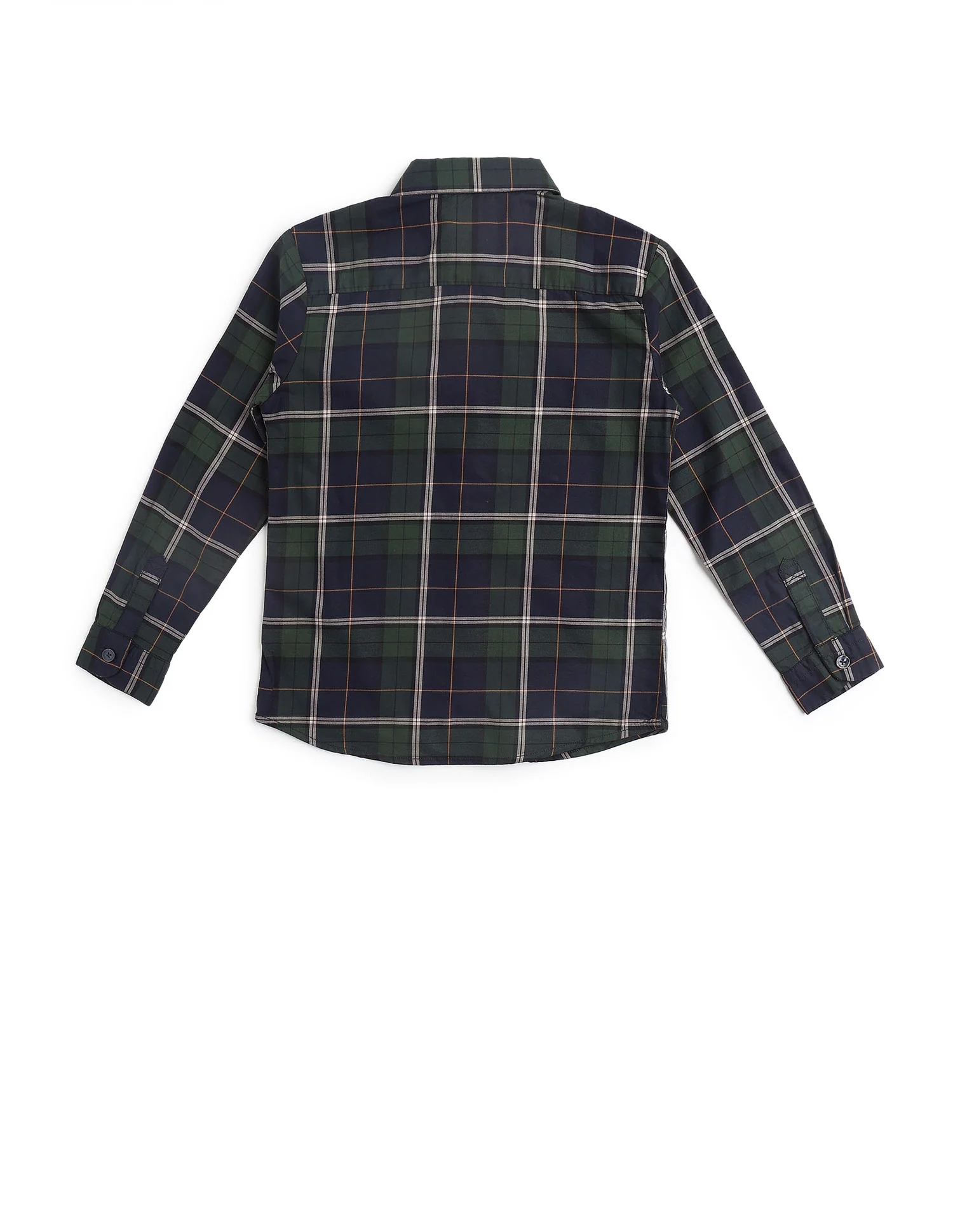 Boys Plaid Checked Twill Shirt - Image 9