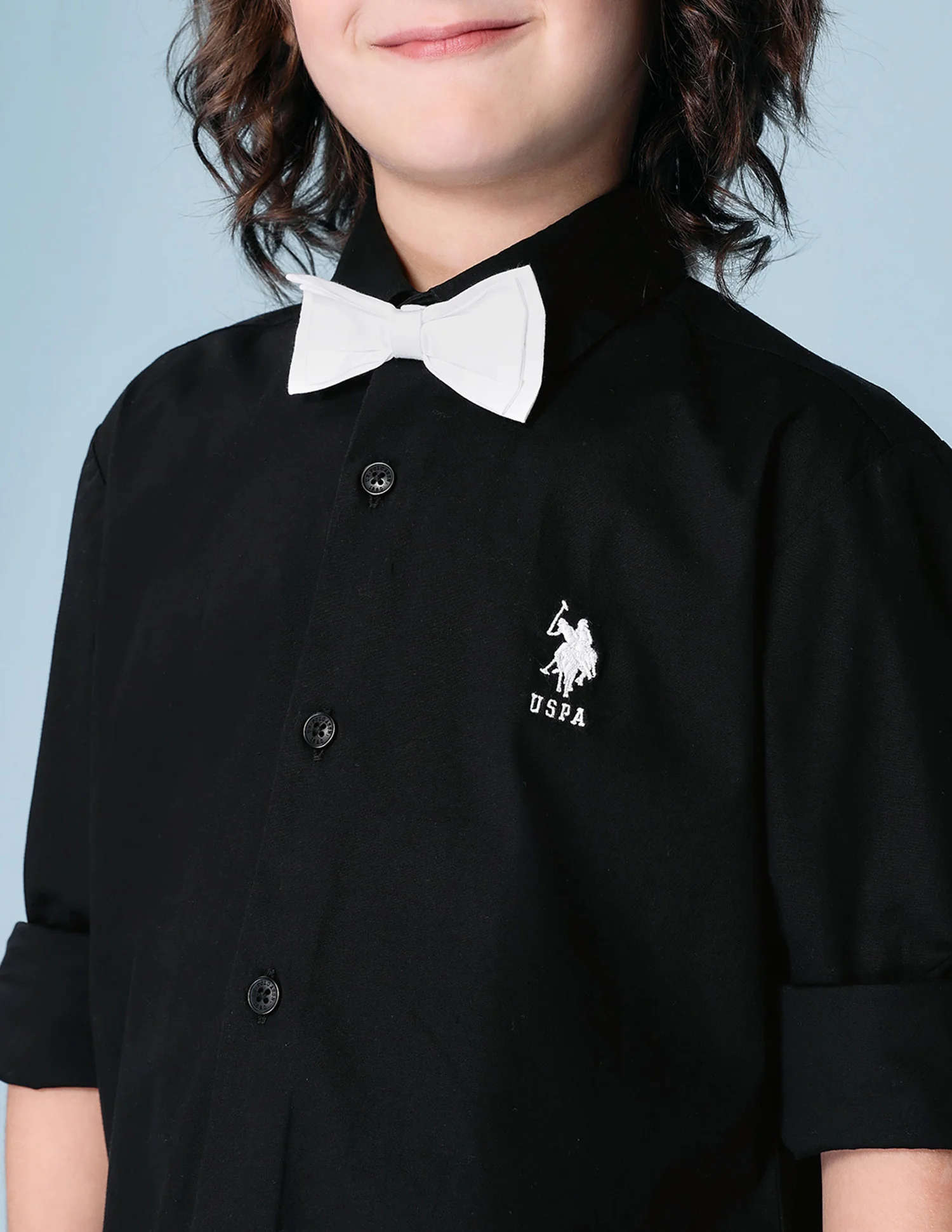 Boys Poplin Bow Tie Shirt - Image 6