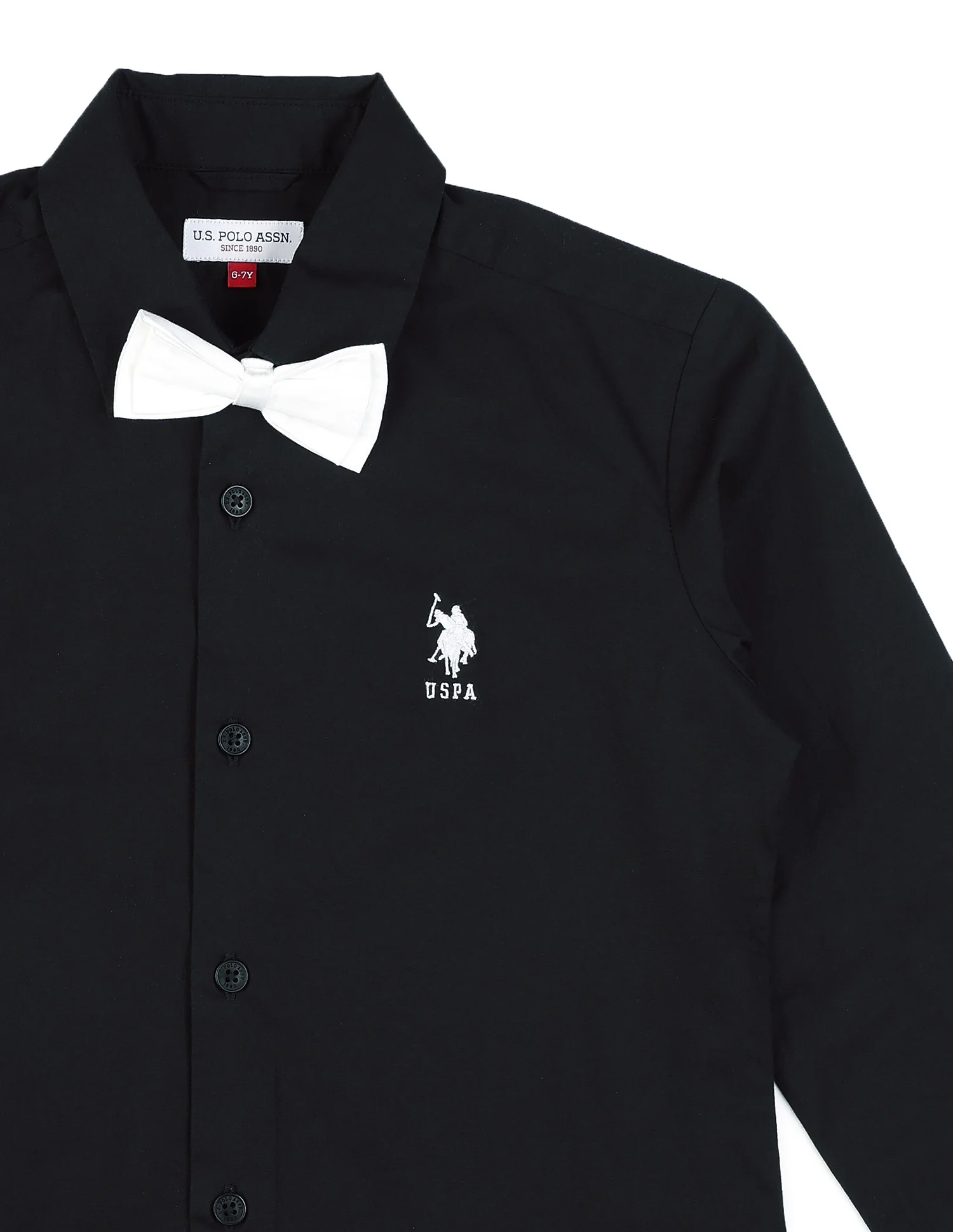 Boys Poplin Bow Tie Shirt - Image 9
