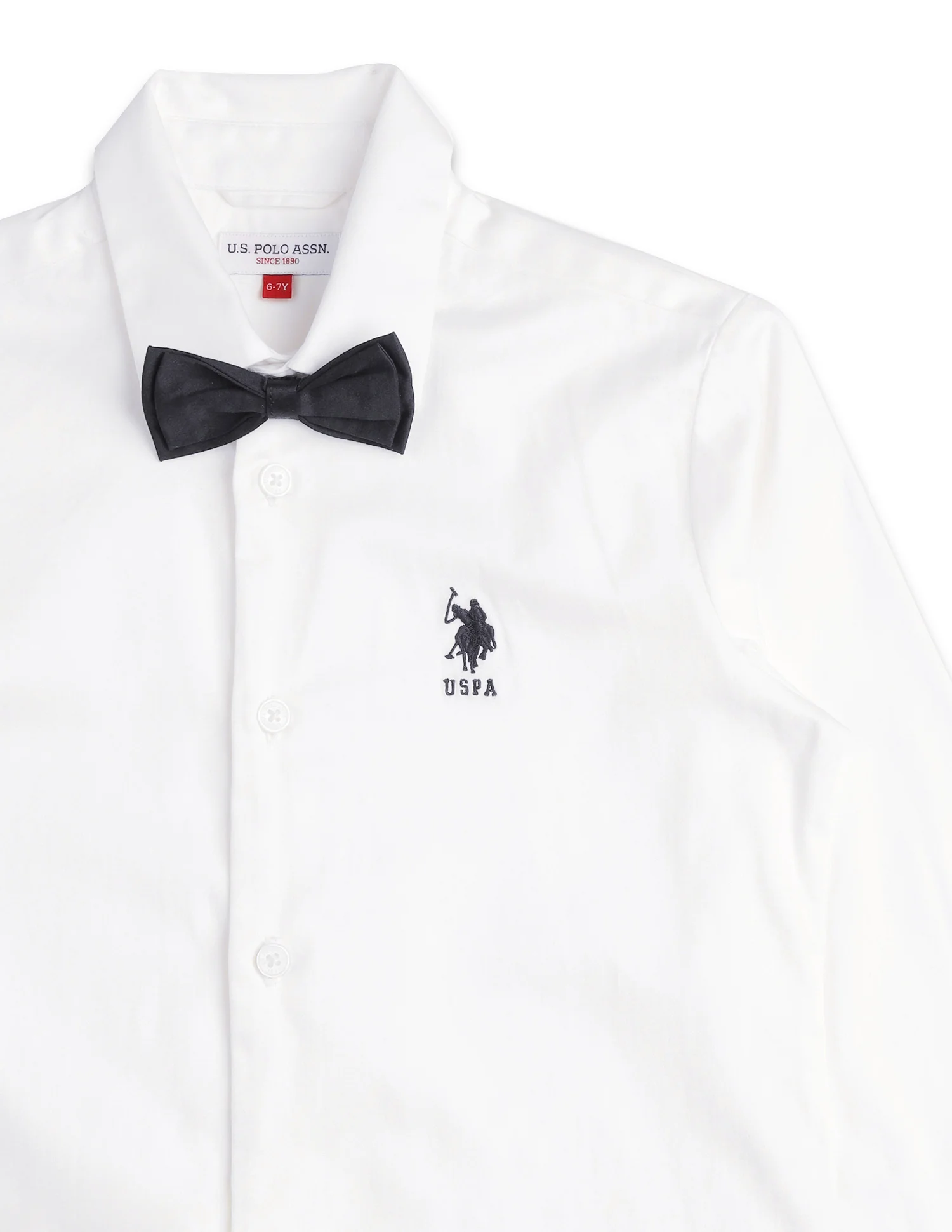 Boys Poplin Bow Tie Shirt - Image 9