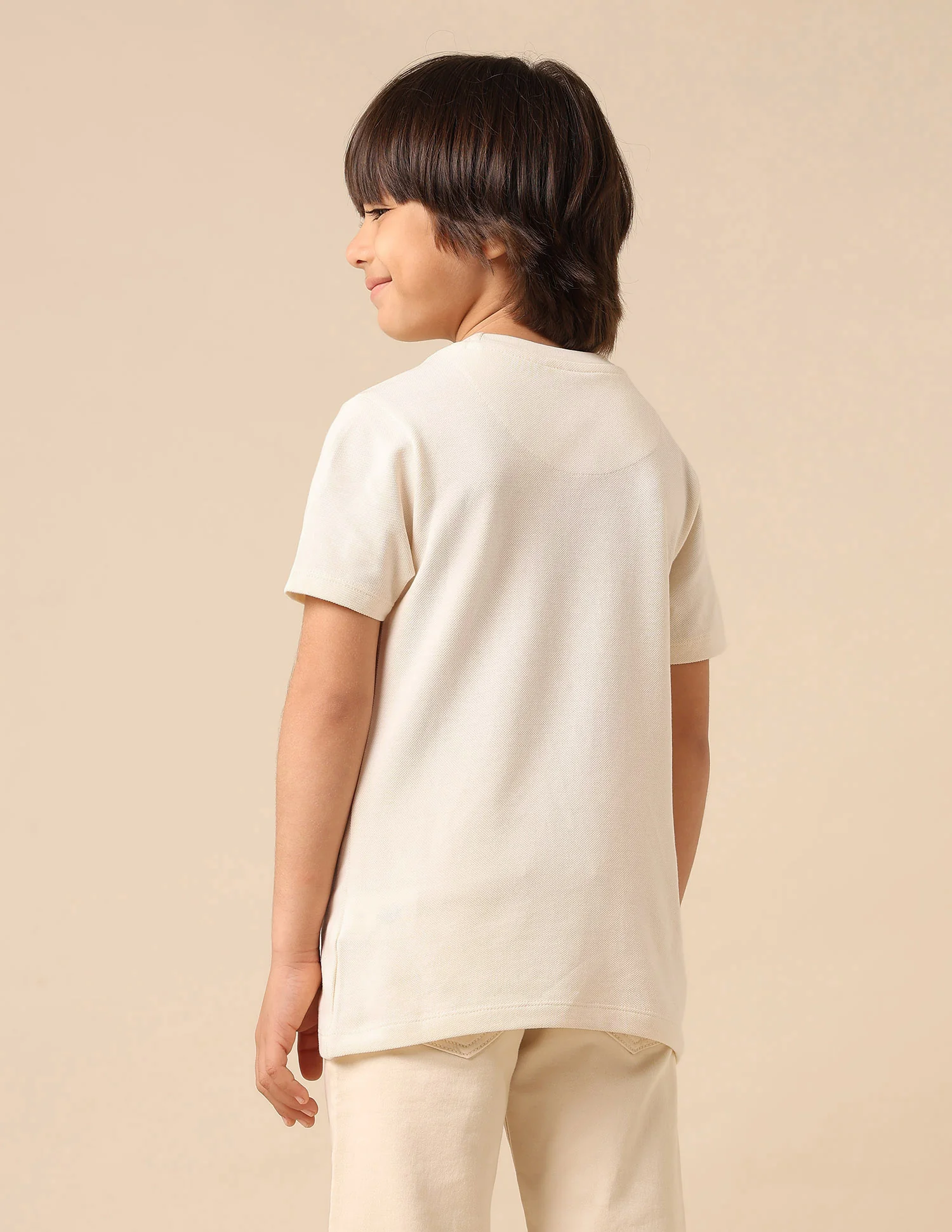 Boys Pure Cotton Brand Embossed T Shirt - Image 5