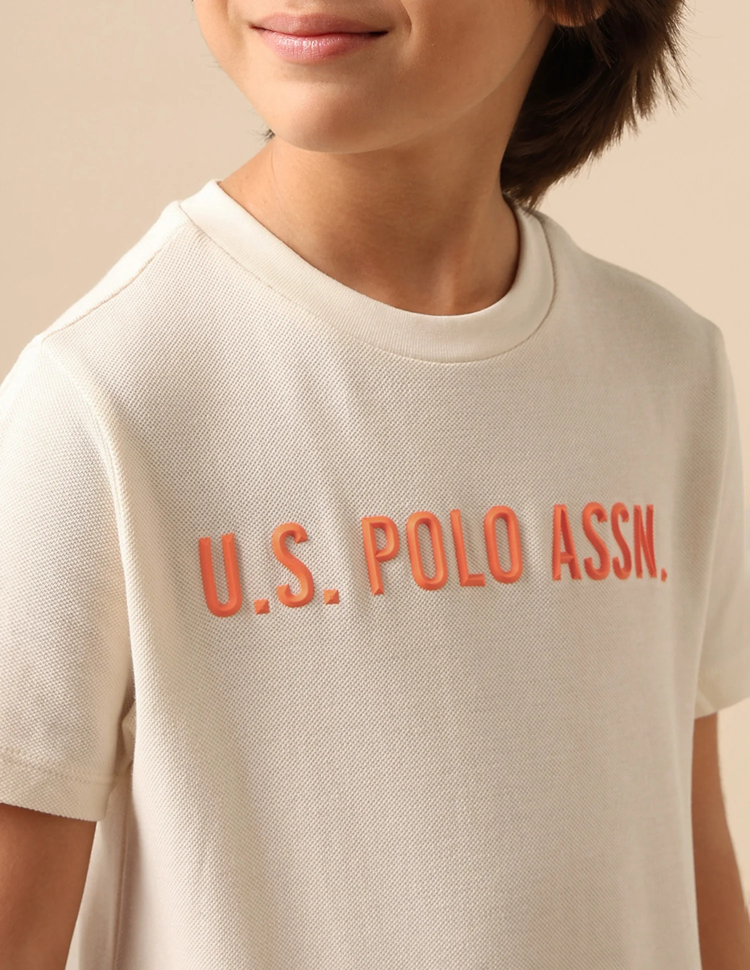 Boys Pure Cotton Brand Embossed T Shirt - Image 6