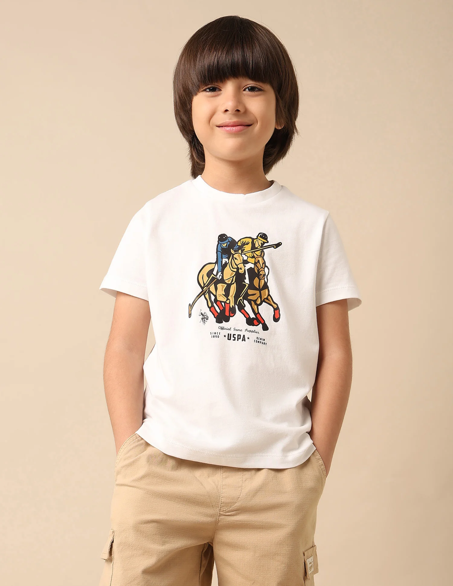 Boys Pure Cotton Graphic Brand Printed T Shirt