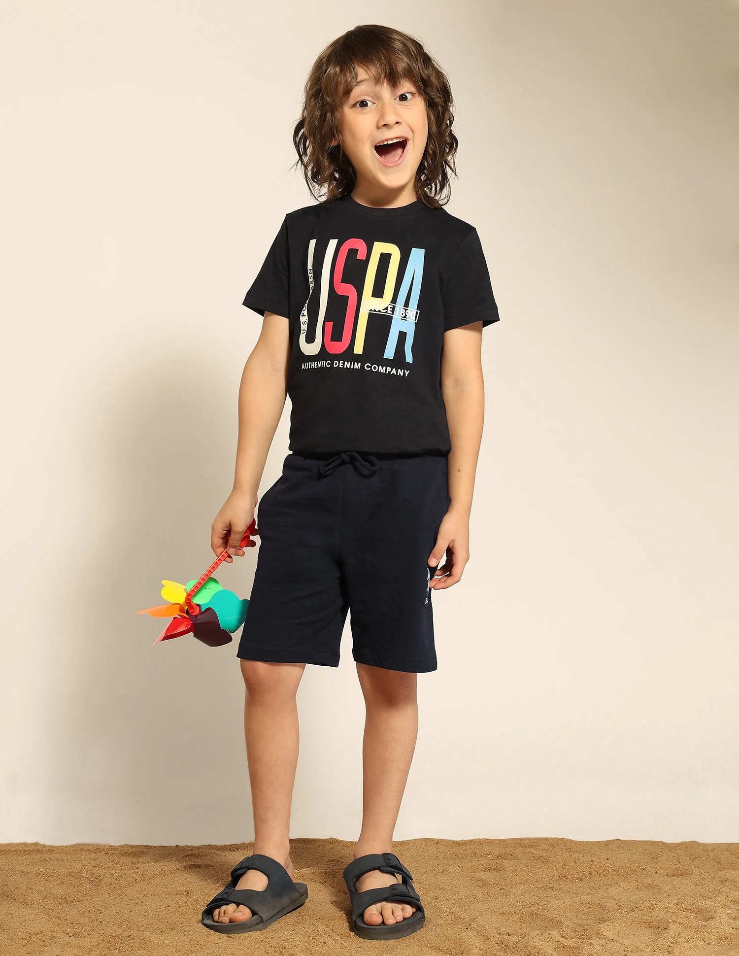 Boys Pure Cotton Mid Rise Shorts