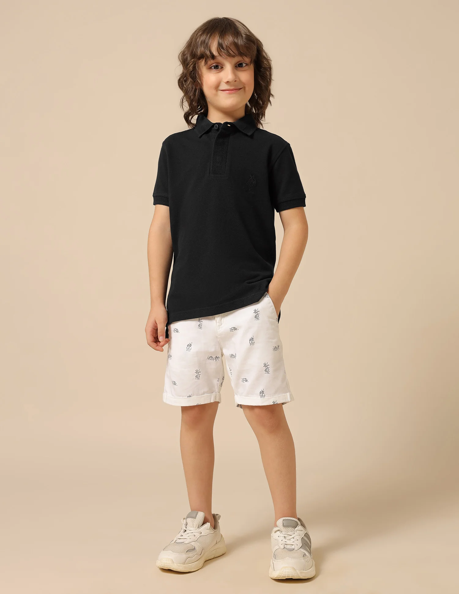 Boys Pure Cotton Solid Polo Shirt - Image 3