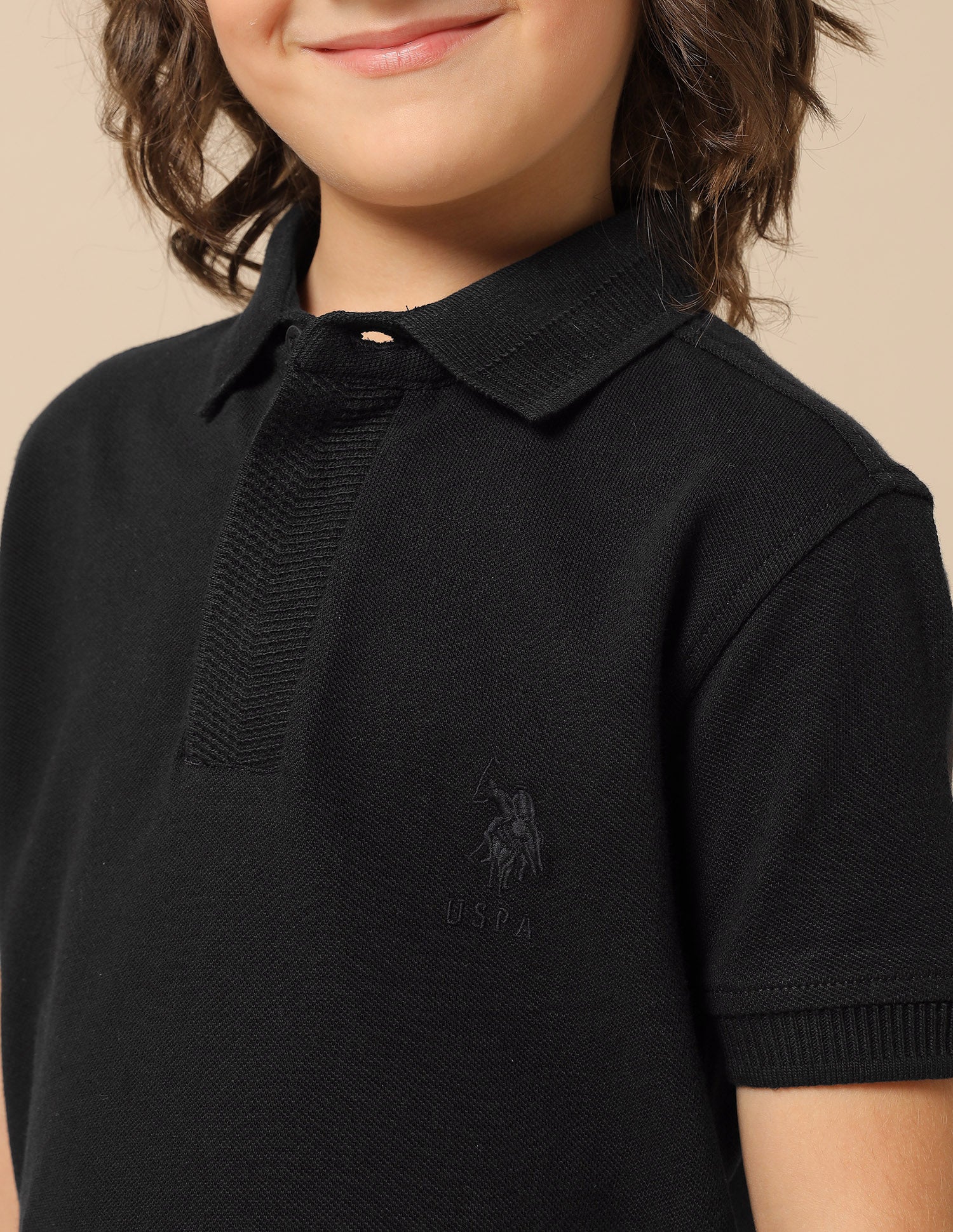 Boys Pure Cotton Solid Polo Shirt - Image 6
