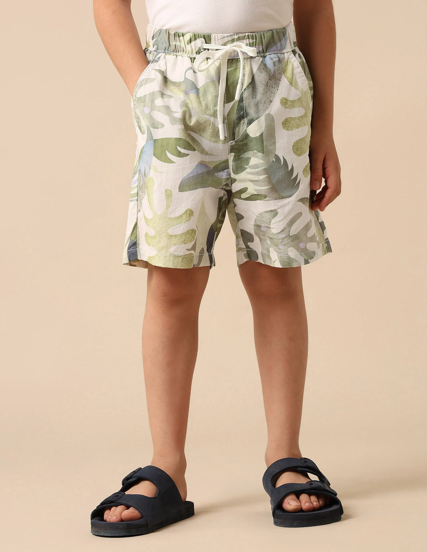 Boys Pure Cotton Tropical Printed Shorts - Image 5