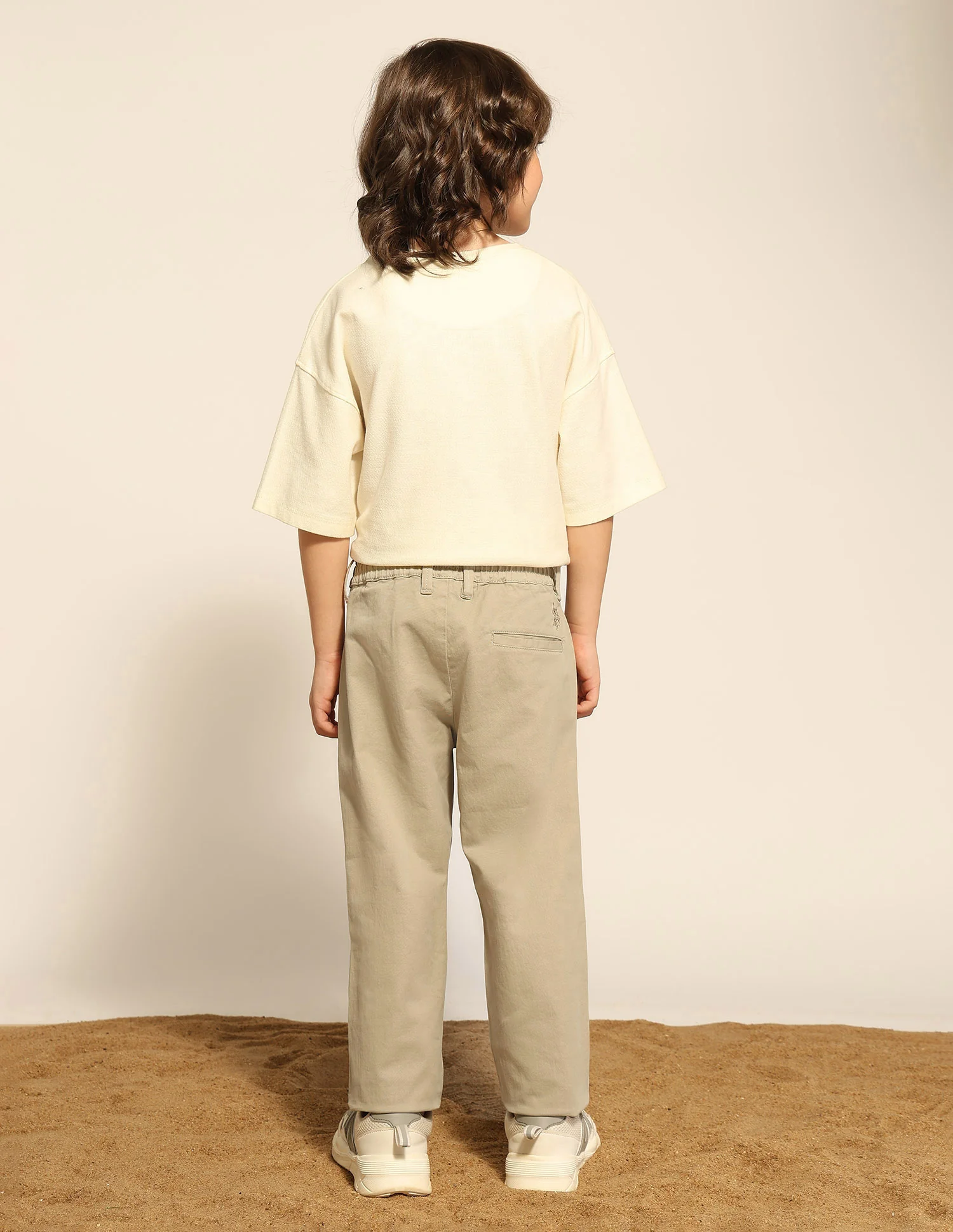 Boys Pure Cotton Twill Trousers - Image 5