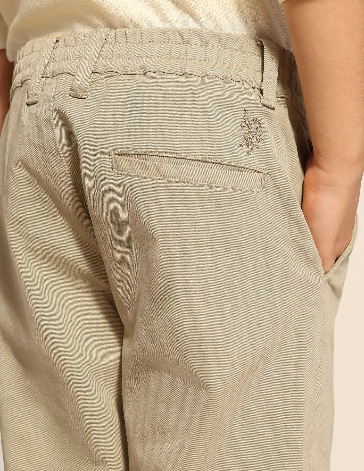 Boys Pure Cotton Twill Trousers - Image 7
