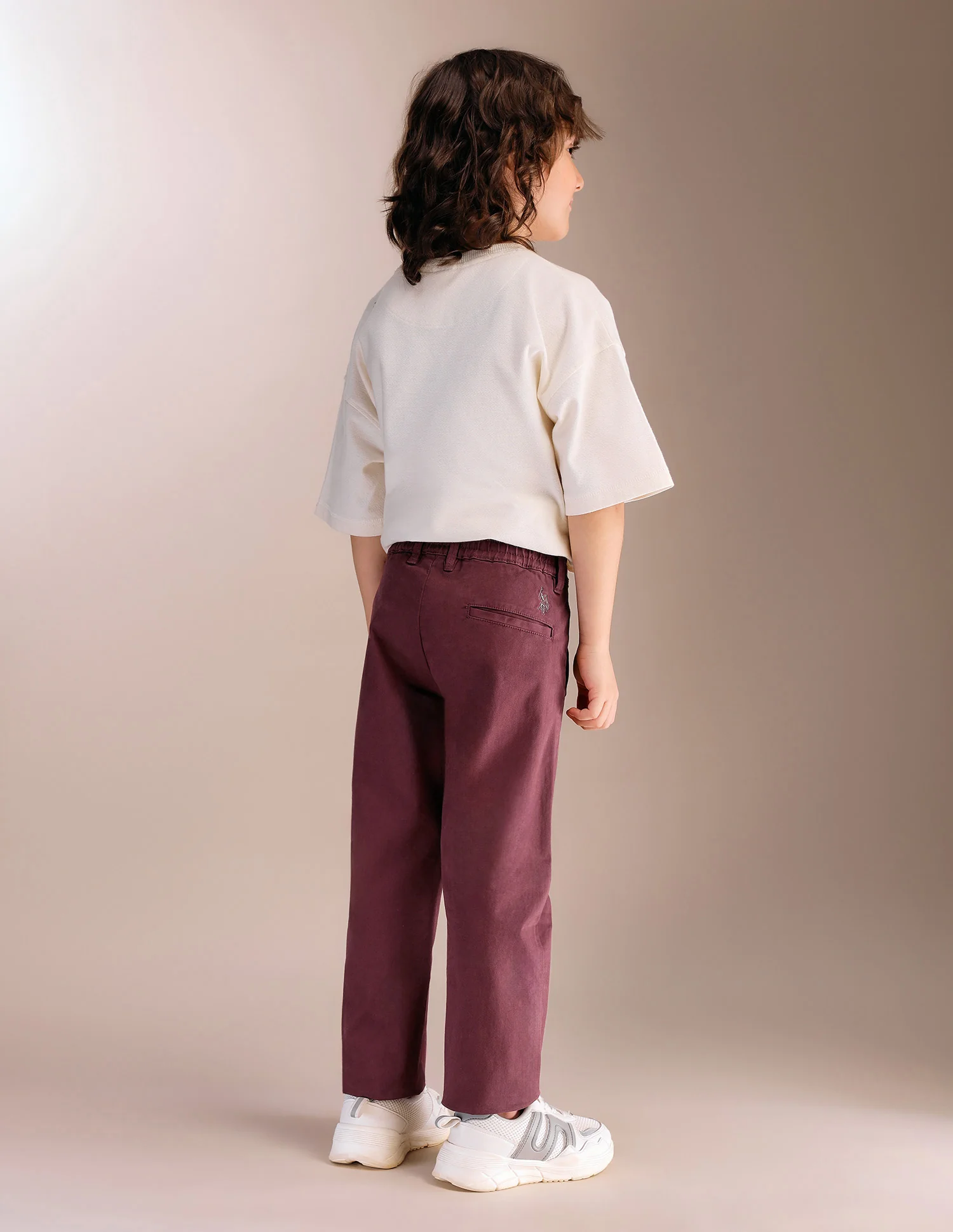 Boys Pure Cotton Twill Trousers - Image 4