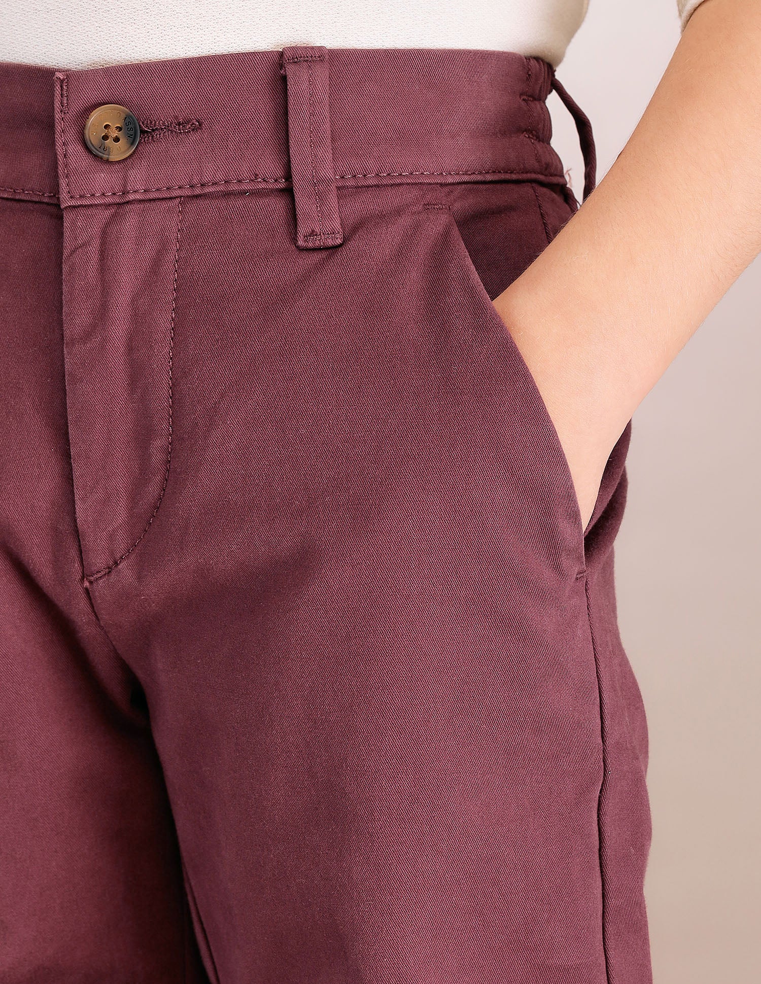 Boys Pure Cotton Twill Trousers - Image 6