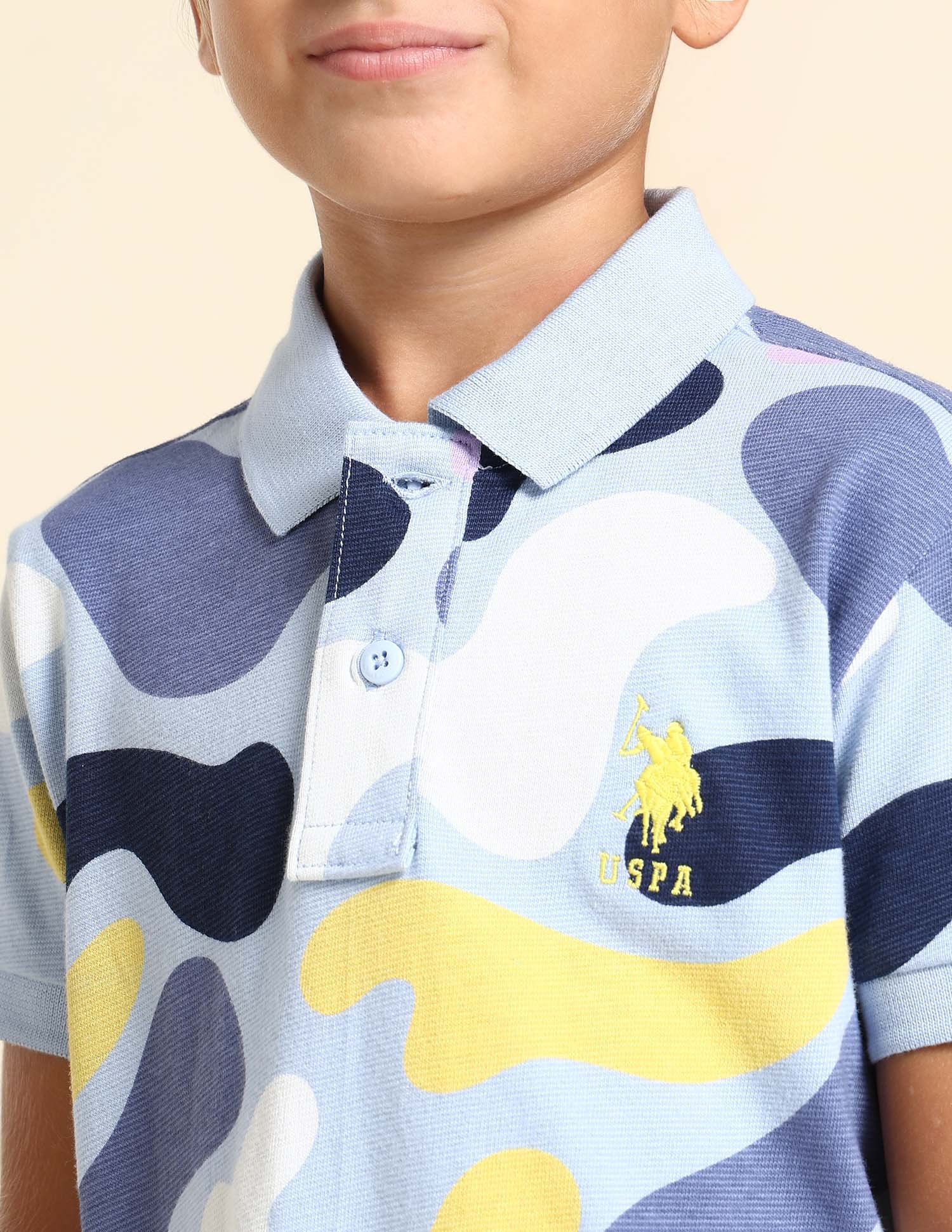 Boys Regular Fit Abstract Printed Polo Shirt - Image 5