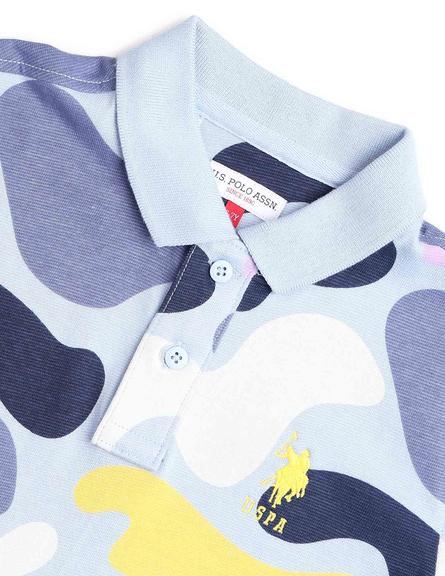 Boys Regular Fit Abstract Printed Polo Shirt - Image 8
