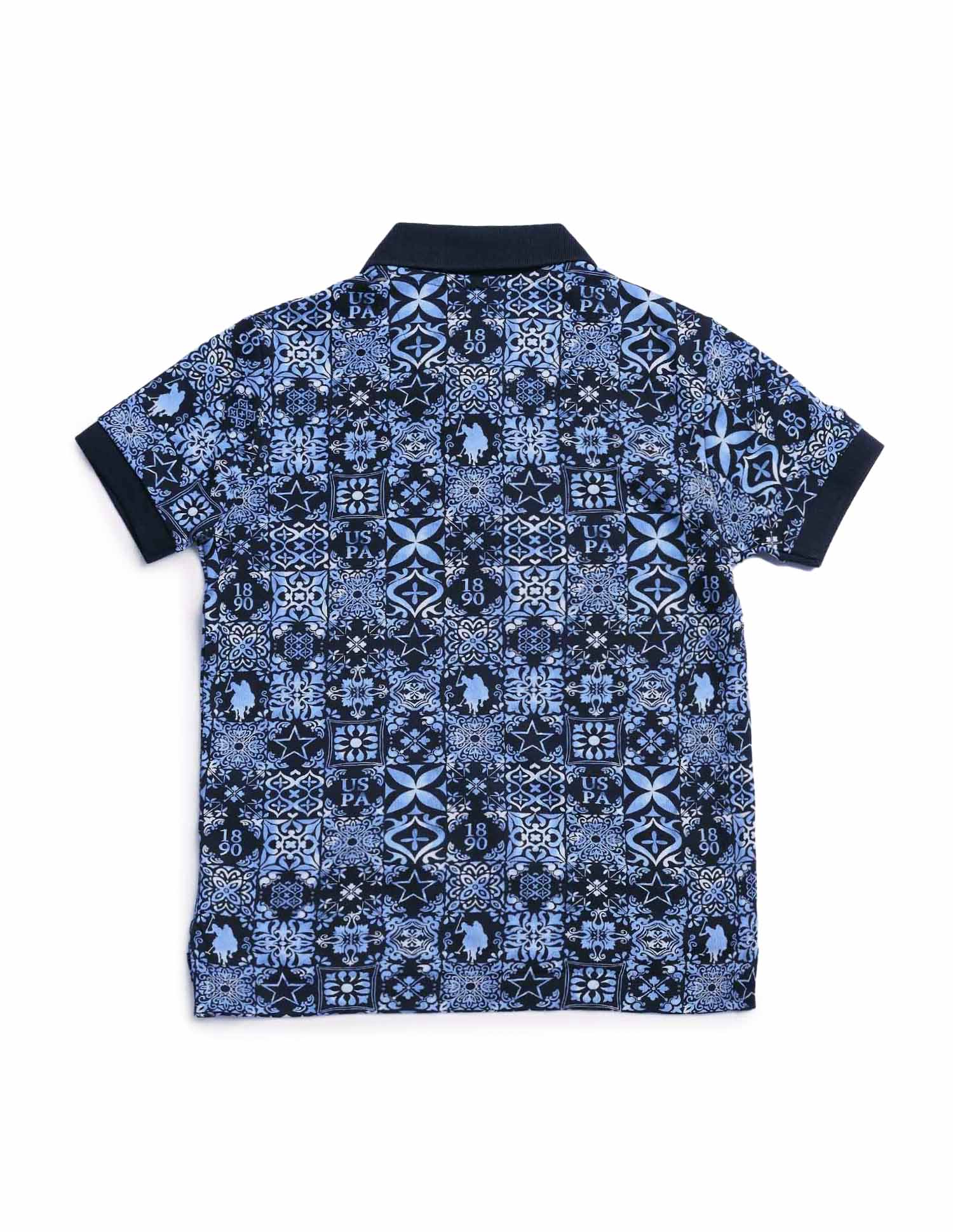 Boys Regular Fit All Over Printed Polo Shirt - Image 6