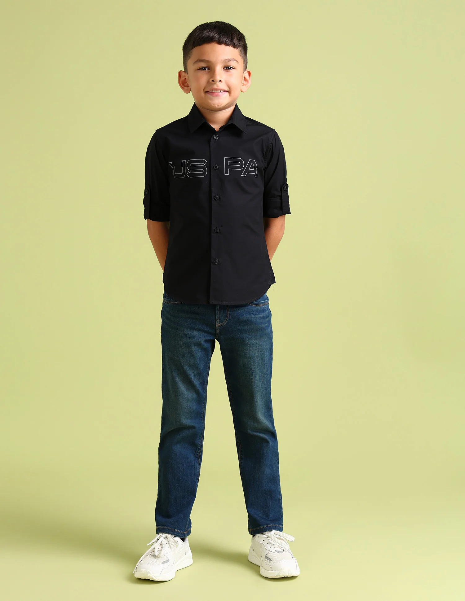 Boys Regular Fit Brand Printed Shirt - Image 3