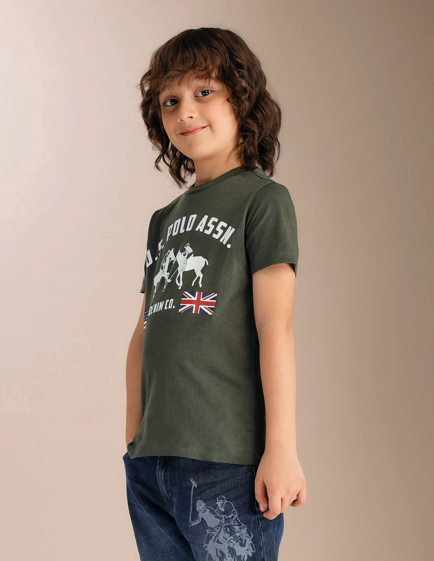 Boys Regular Fit Brand Printed T-Shirt - Image 4