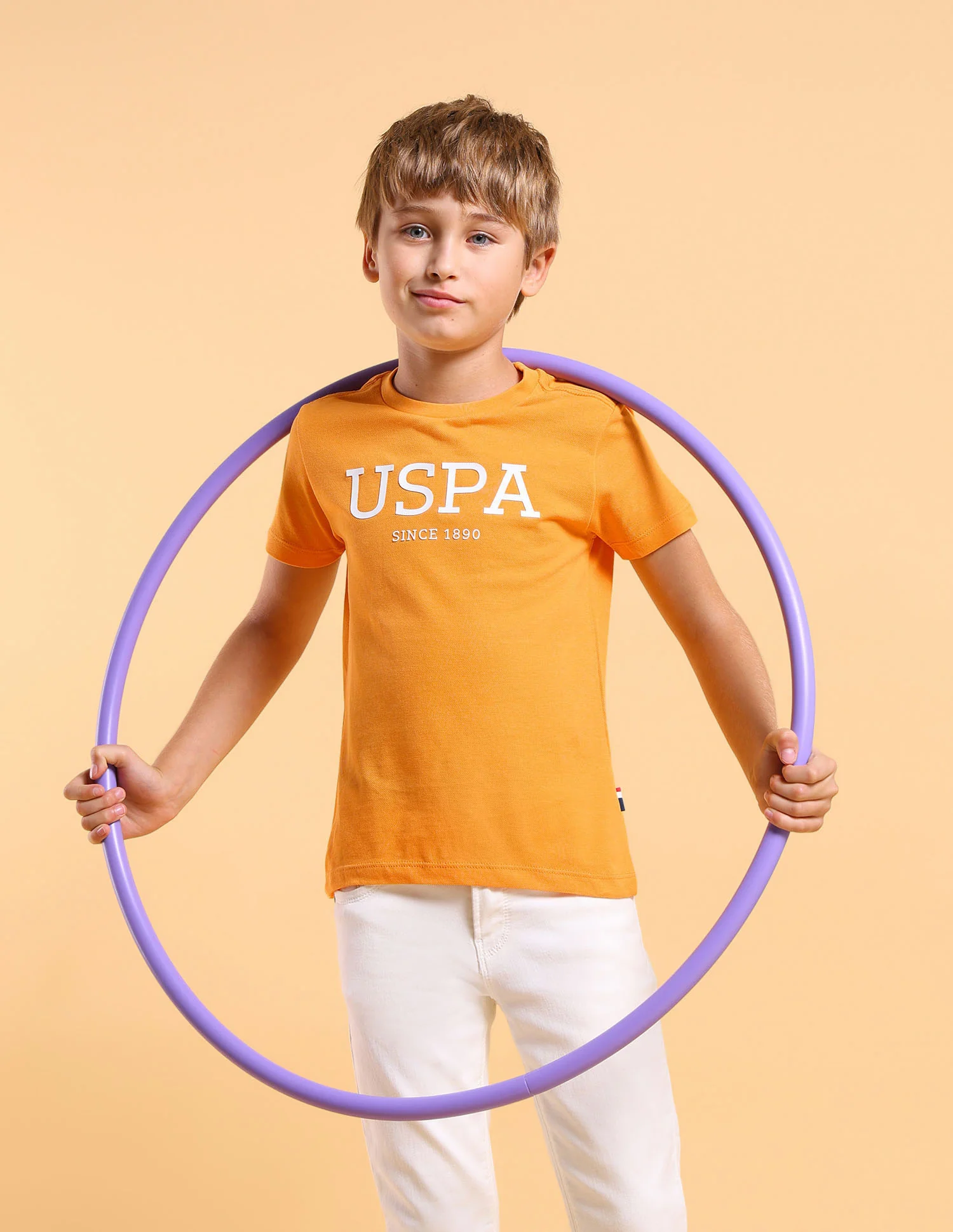 Boys Regular Fit Brand Printed T-Shirt