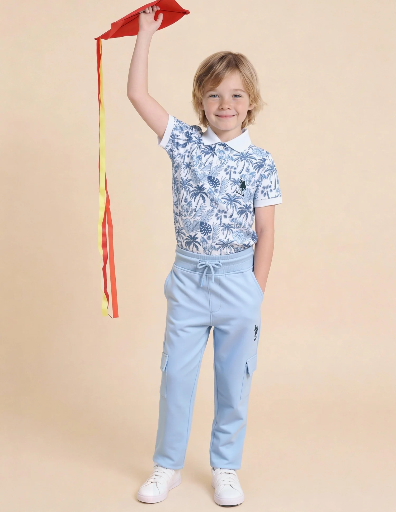 Boys Regular Fit Cargo Track Pants